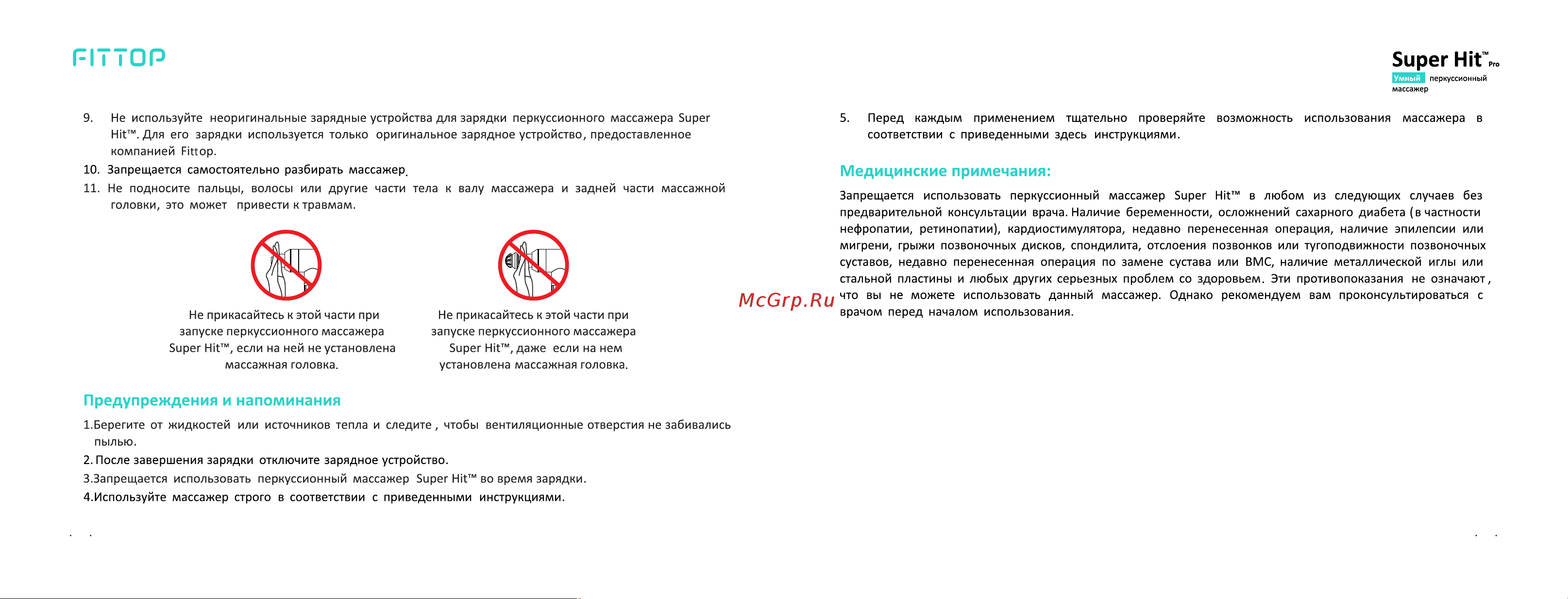FitTop FSP951 Руководство по эксплуатации онлайн [3/9] 793419