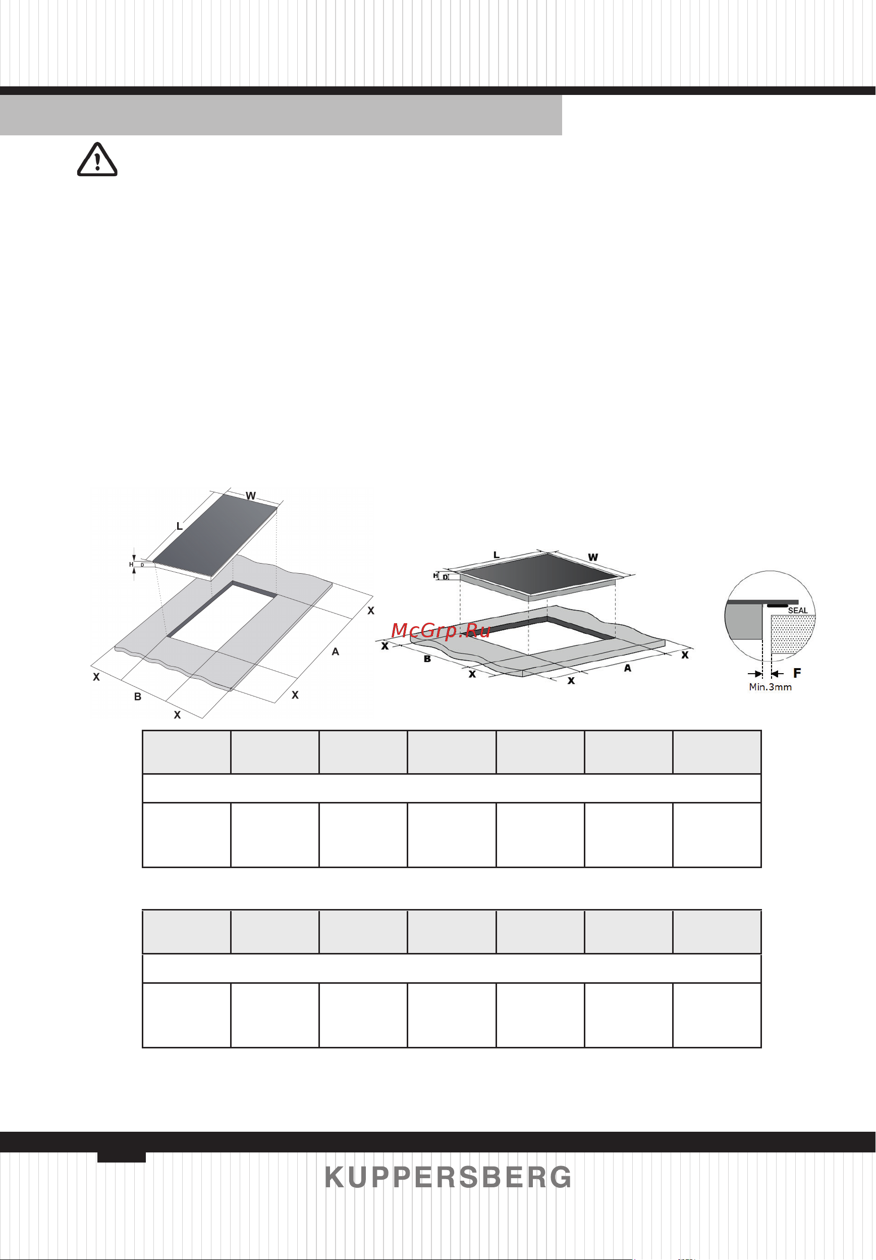 Kuppersberg ECS 321 [40/80] Installation instructions