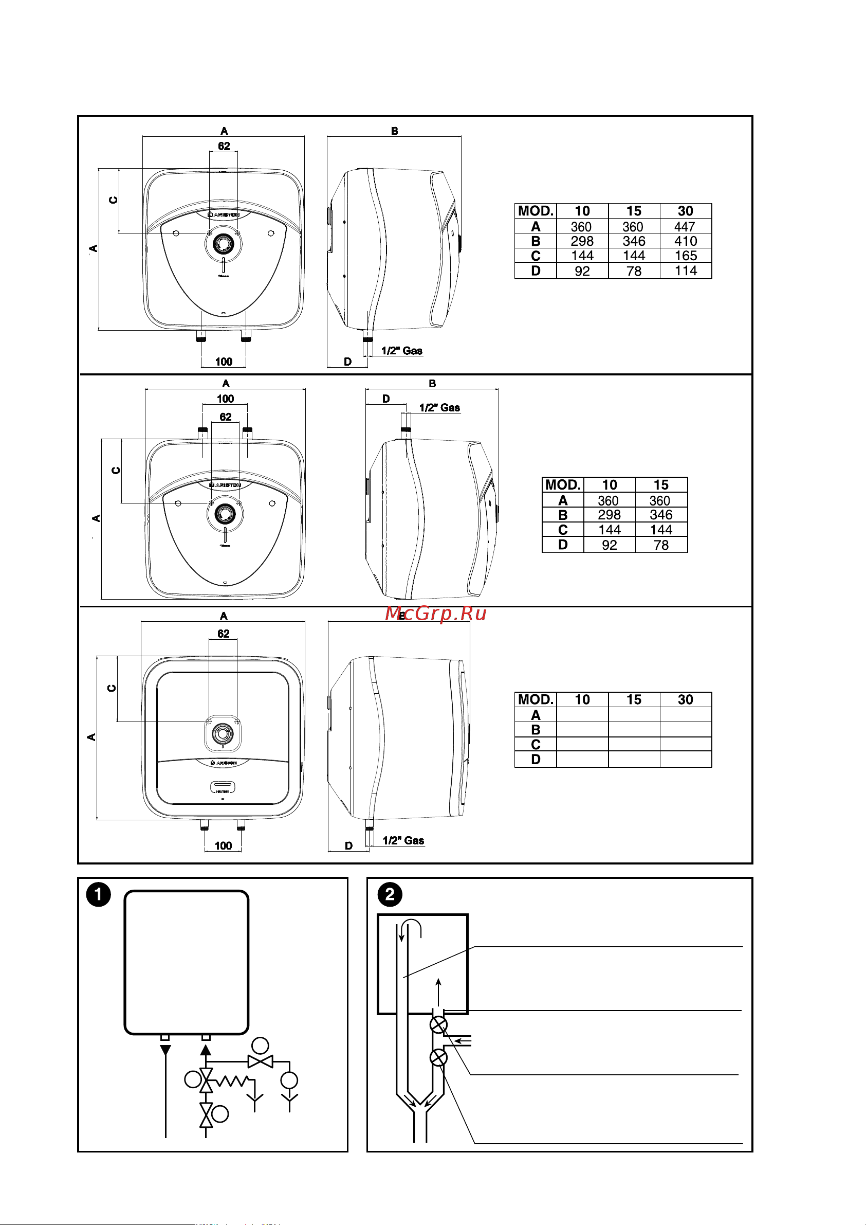 Ariston ABS ANDRIS2 R 10 2.5 O [32/36] Schema installazione installation scheme схема установки орнату схемасы