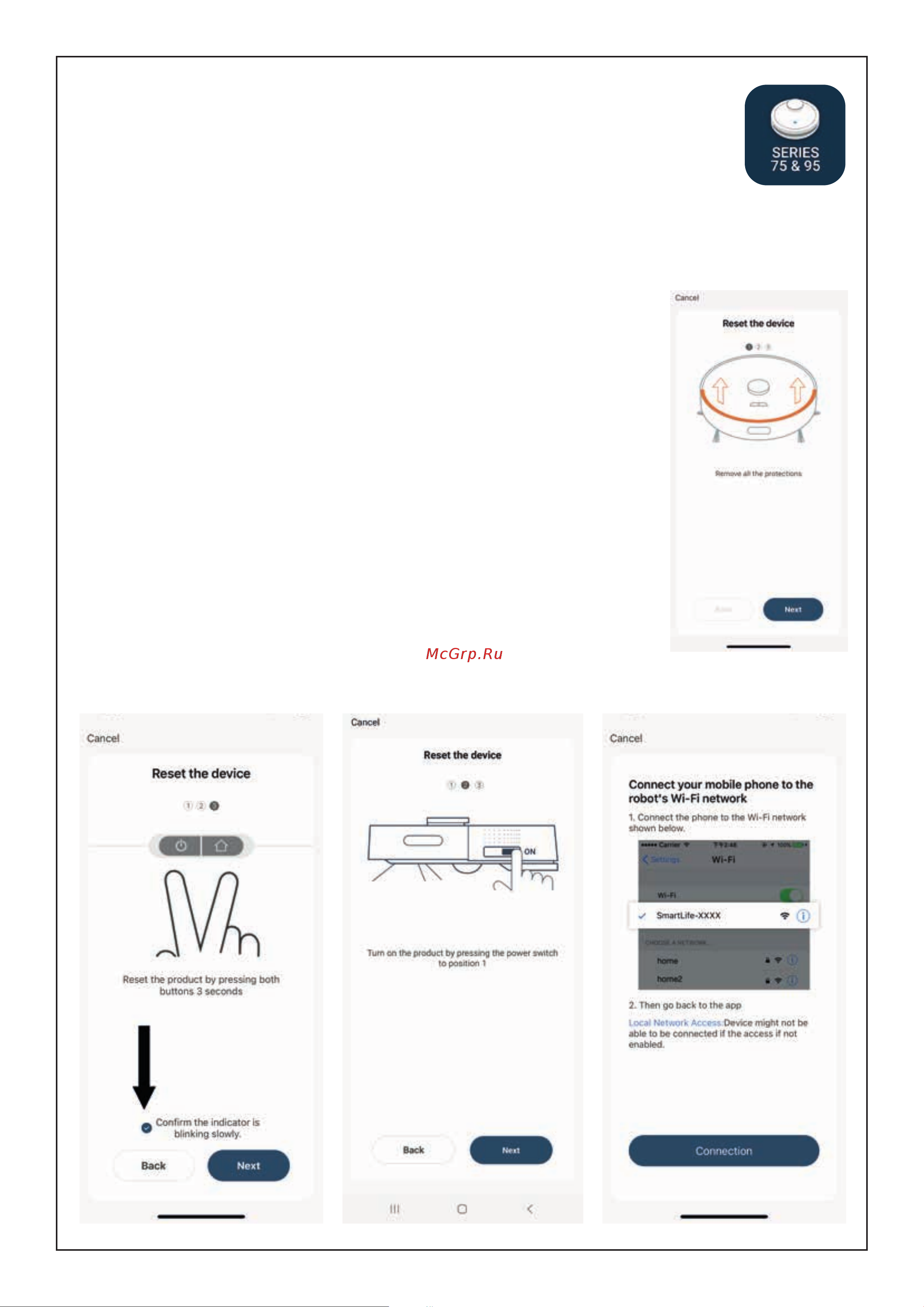 Tefal X-Plorer Serie 75 S+ RG8595WH [55/423] Instructions for pairing your x plorer serie 75 s or x plorer serie 75 s robot