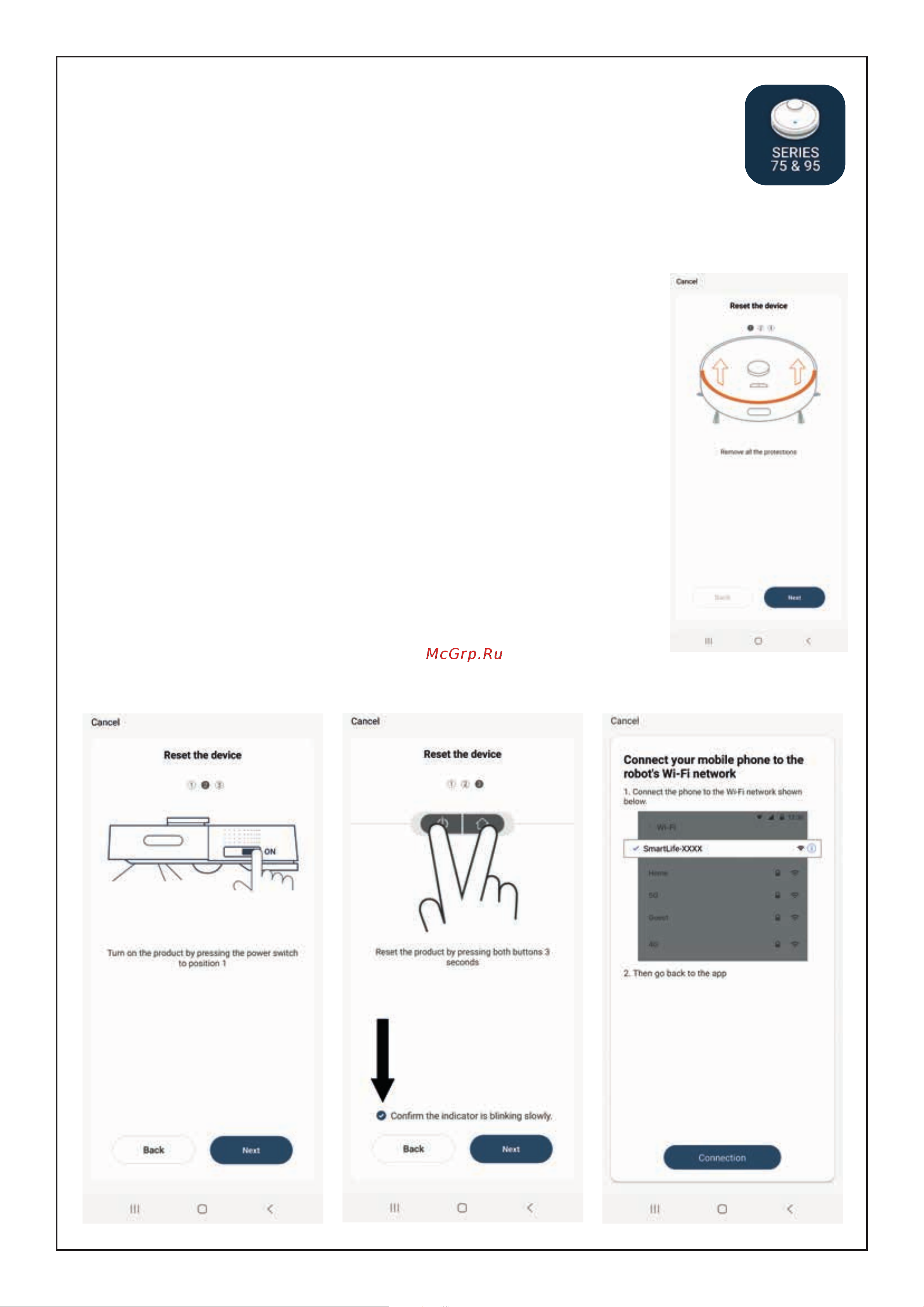 Tefal X-Plorer Serie 75 S+ RG8595WH [76/423] Instrucciones para emparejar tu robot x plorer serie 75 s o serie 75 s