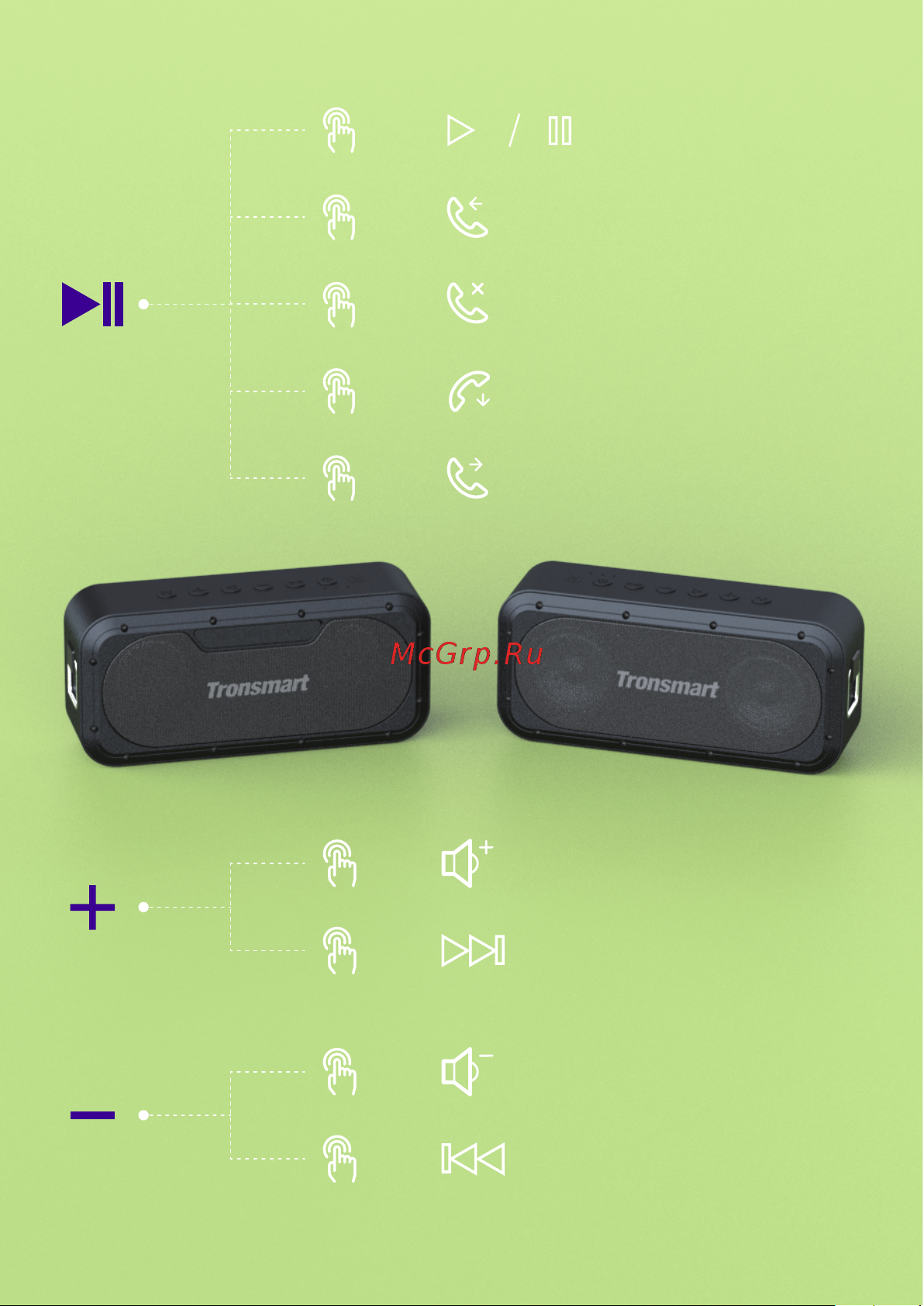 Tronsmart Force SE (752288) (752288) [5/16] Play pause button