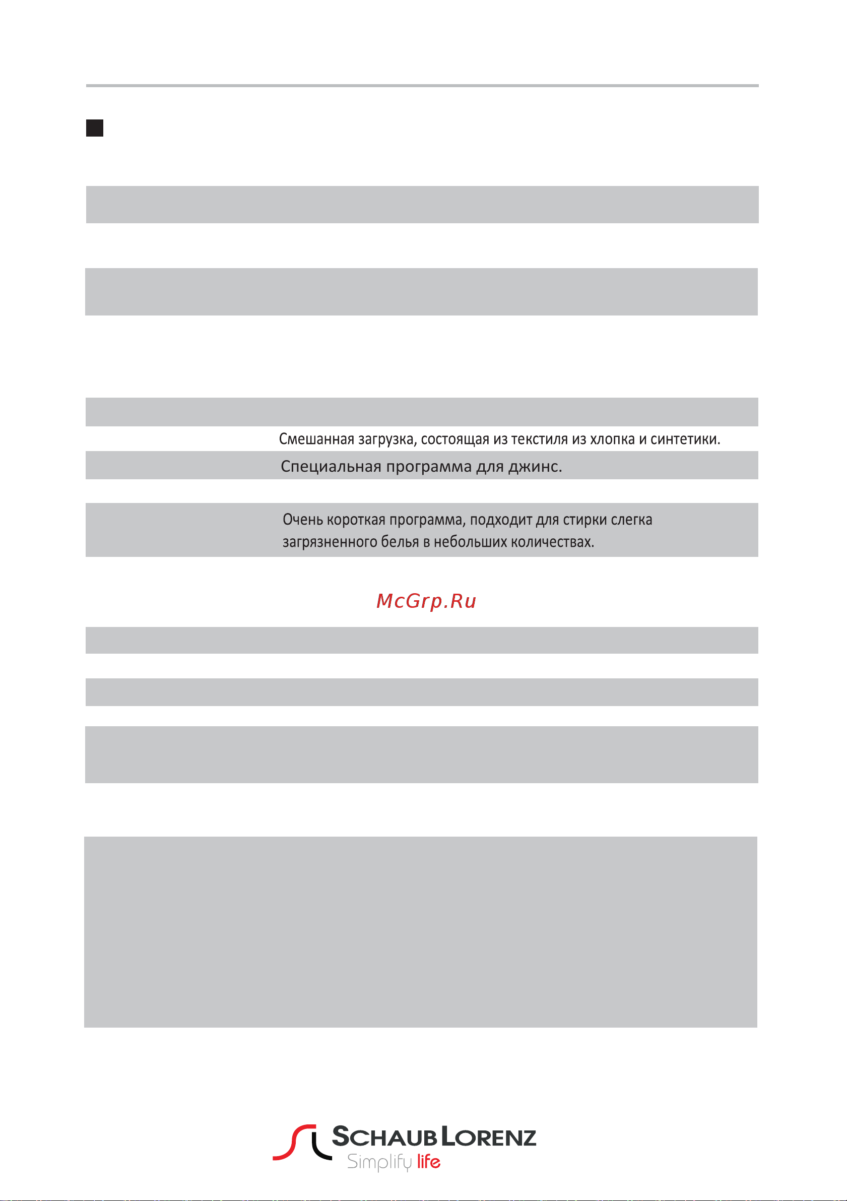 Schaub Lorenz SLW SW7625 IS [23/33] Programmes