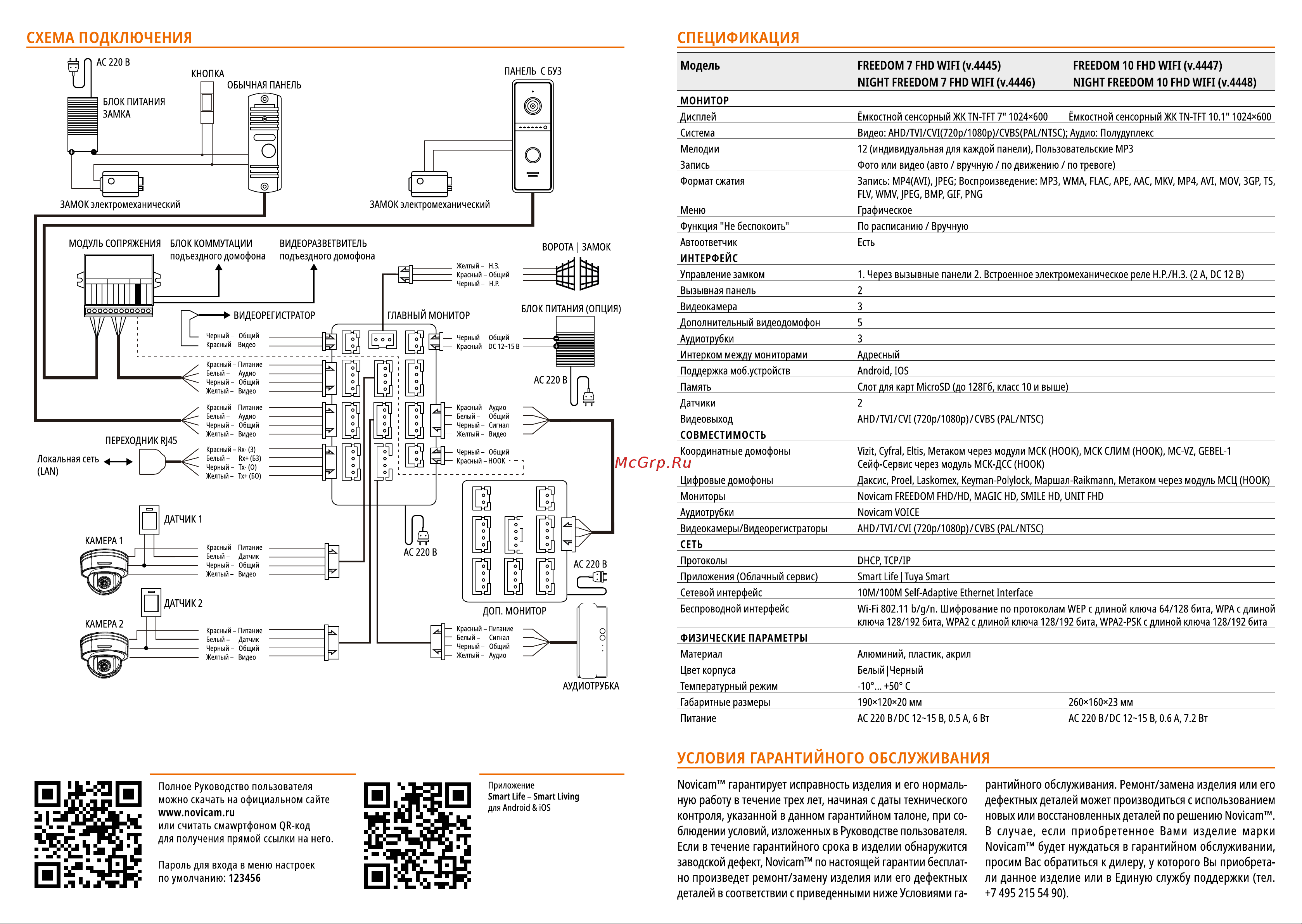 Novicam NIGHT FREEDOM 10 FHD WIFI Руководство по эксплуатации онлайн [2/2] 793858