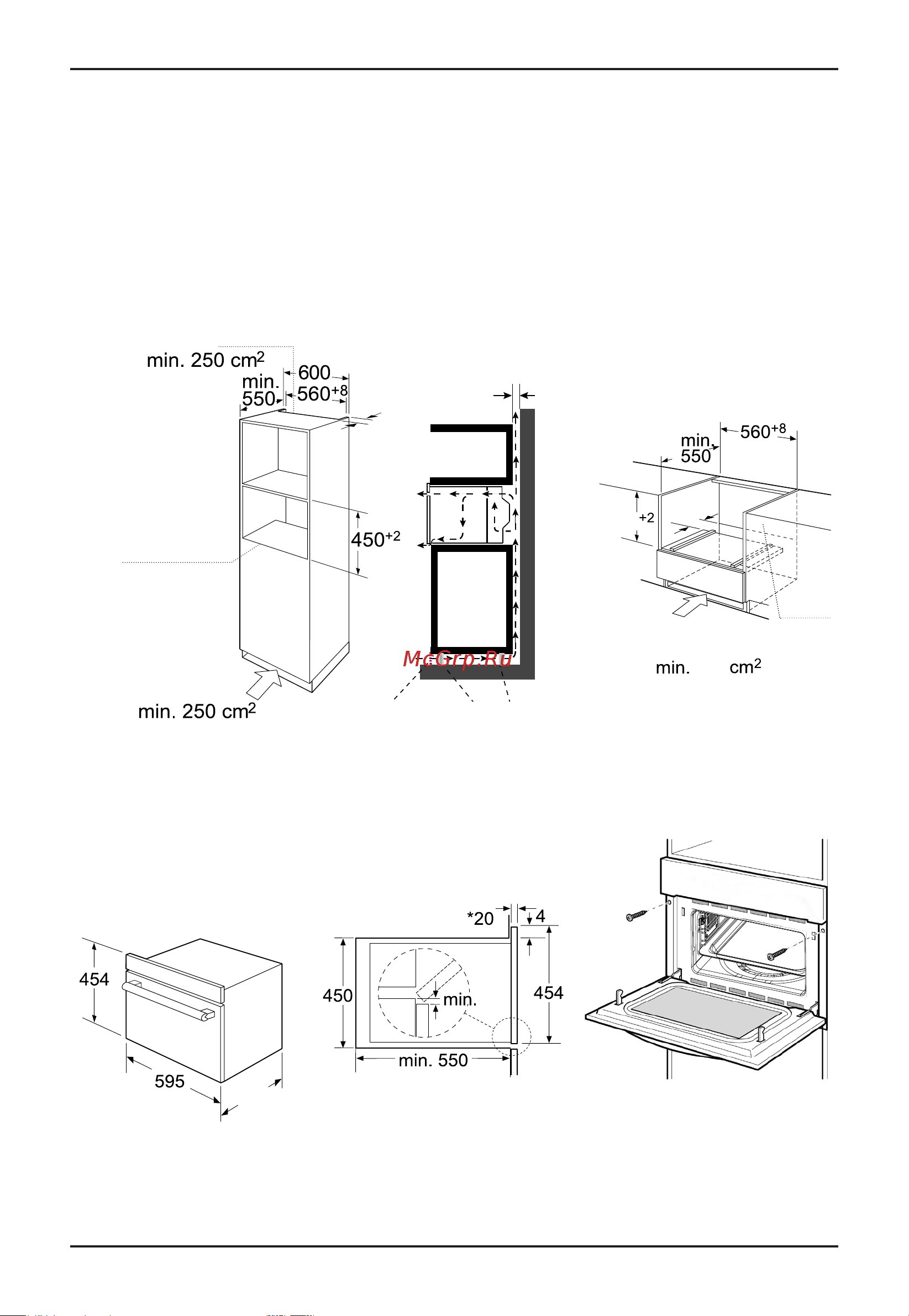 Korting OKB 3260 CSGW MW [22/36] Installation dimensions