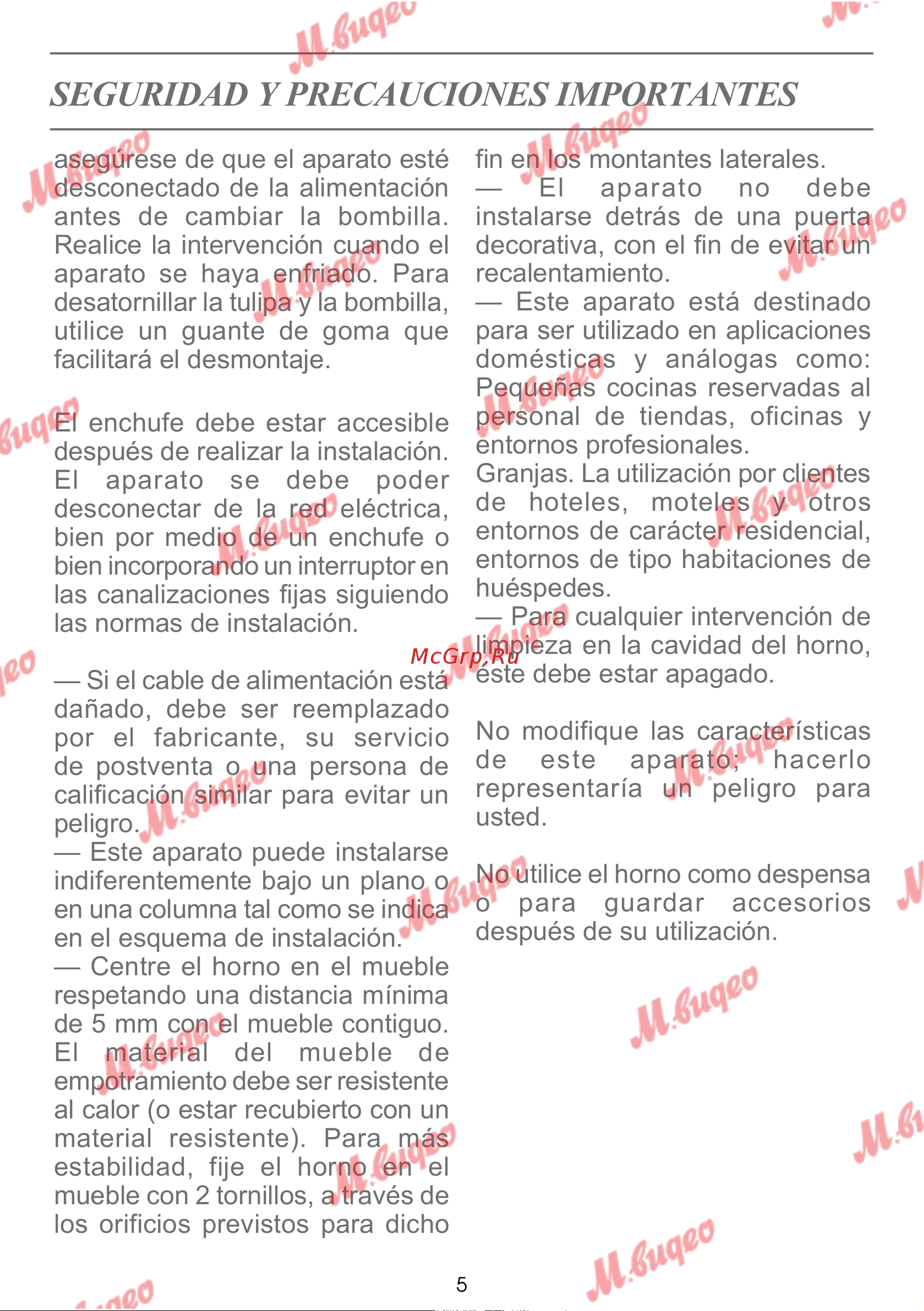 De Dietrich DOP7231A [158/329] Seguridad y precauciones importantes