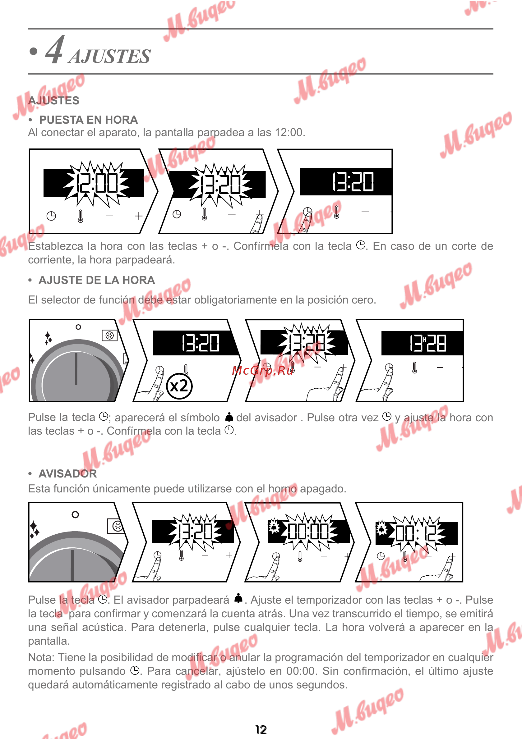De Dietrich DOP7231A [165/329] Ajustes