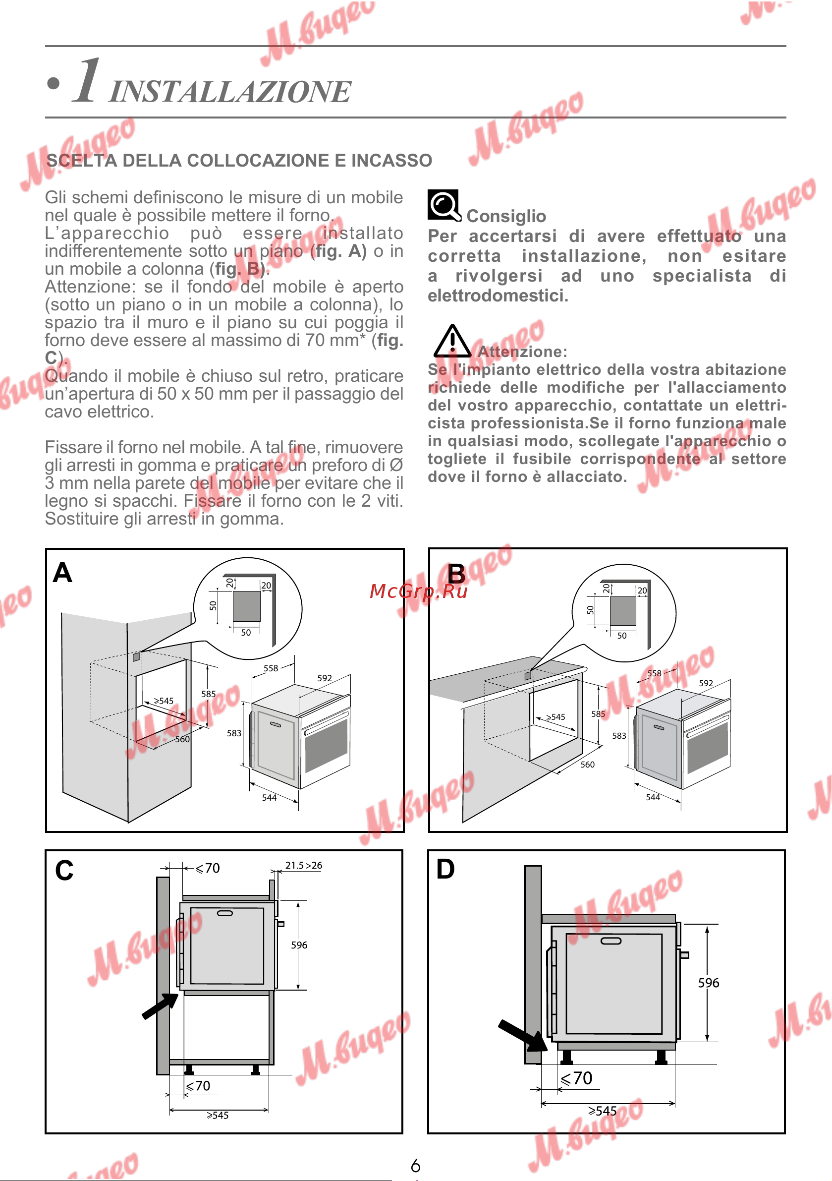 De Dietrich DOP7231A [184/329] Installazione