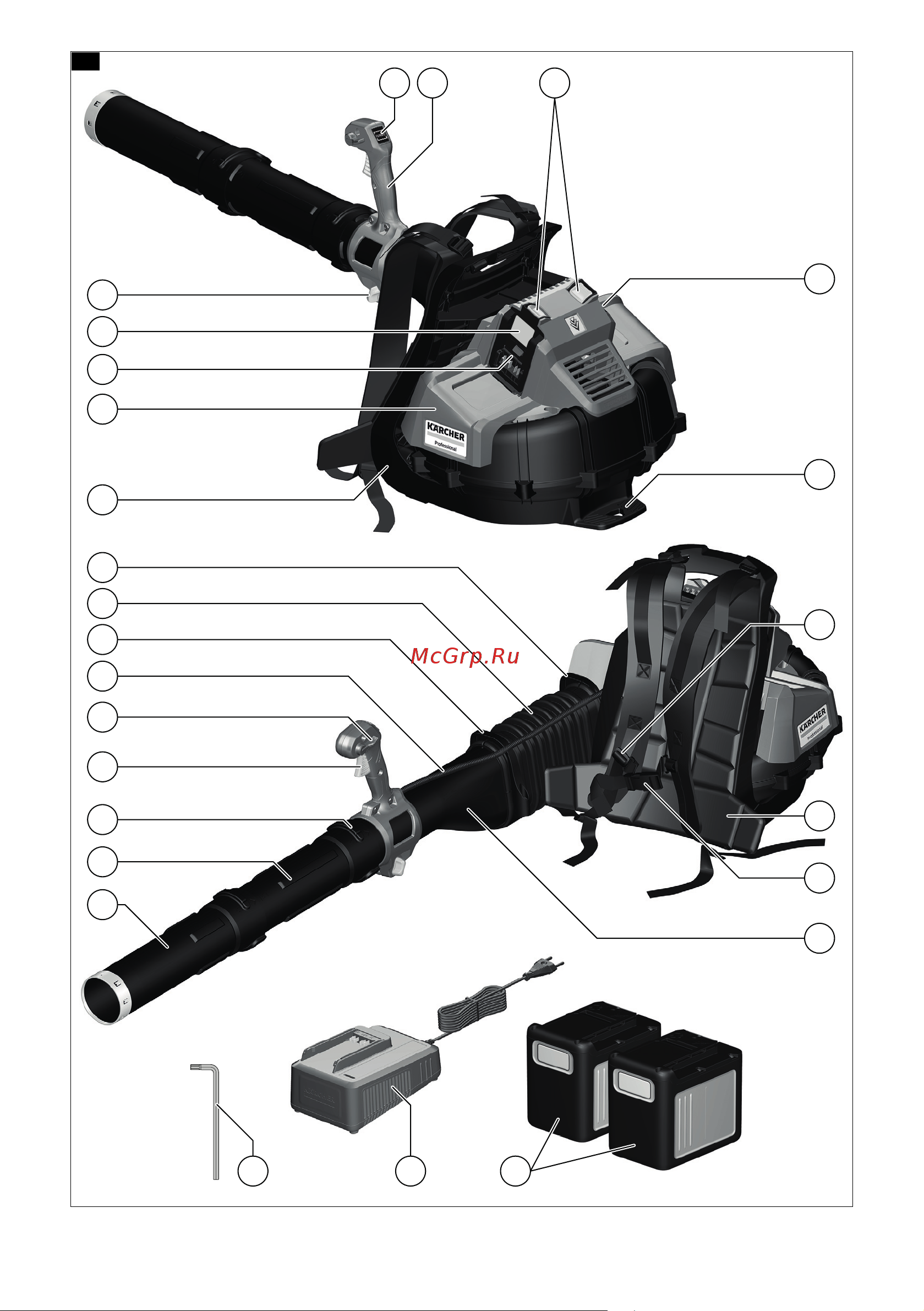 Karcher LBB 1060/36 Bp Pack 1.042-510.0 Руководство по эксплуатации онлайн [2/188] 793972