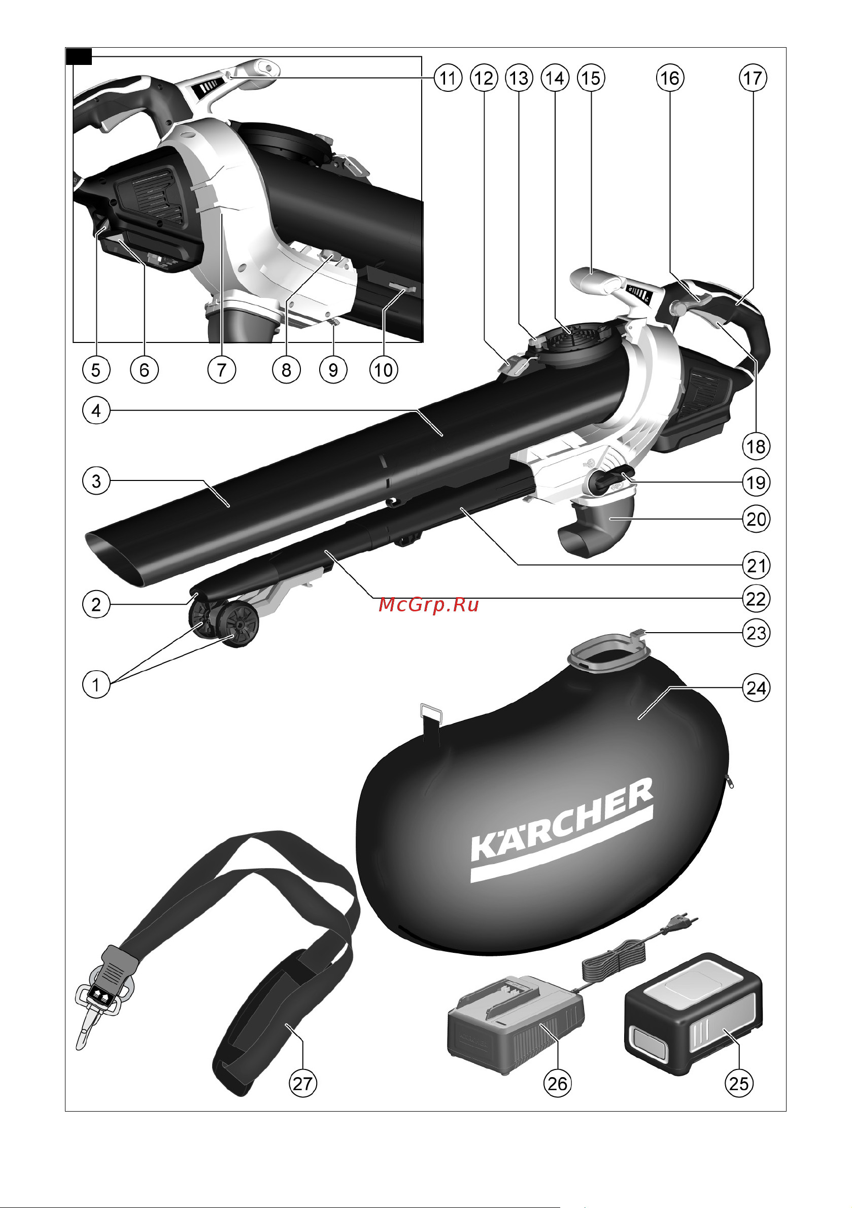 Karcher BVL 36-240 Battery 1.444-170.0 Руководство по эксплуатации онлайн [2/324] 793977