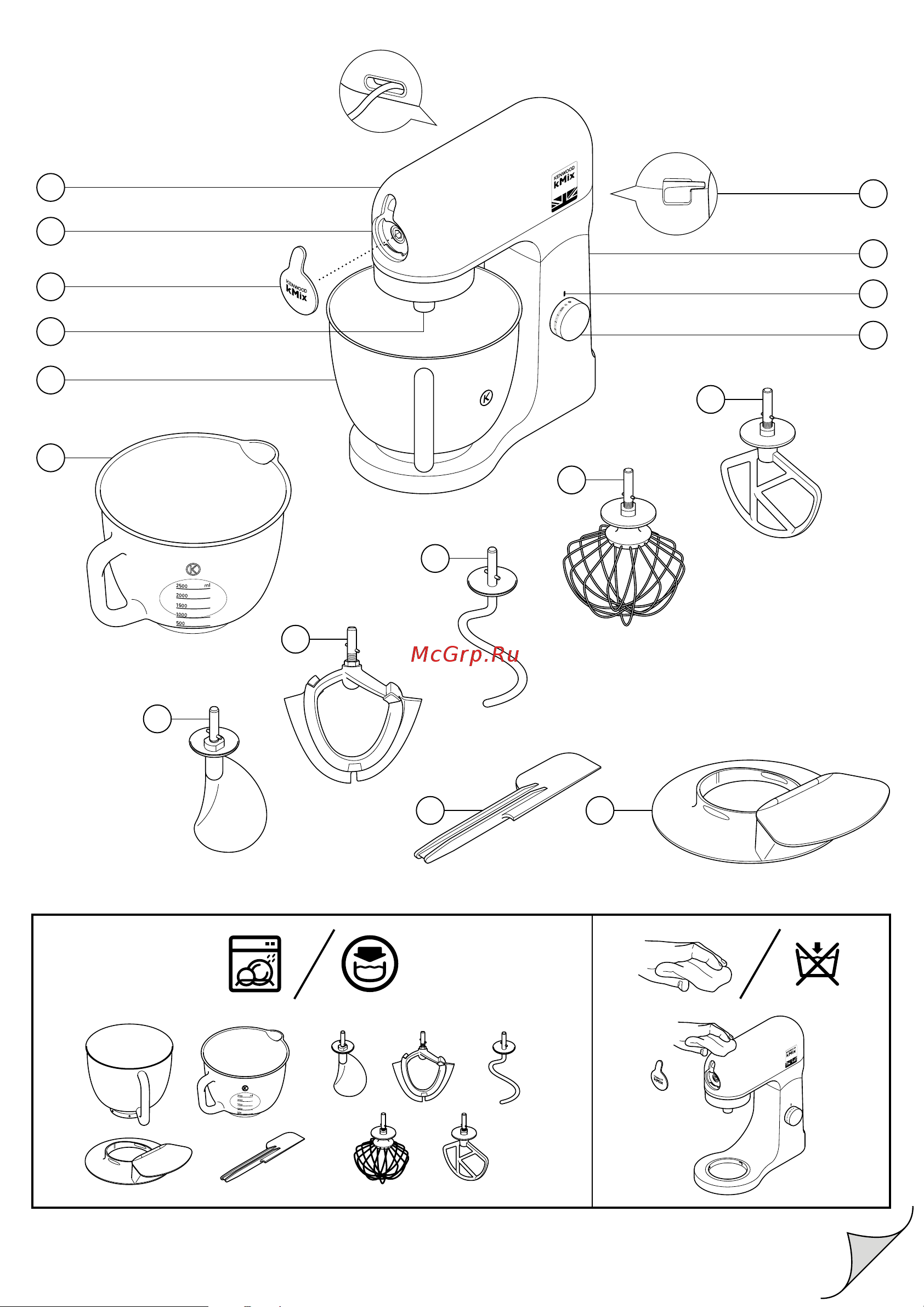 Kenwood KMX-750WH Руководство по эксплуатации онлайн [3/212] 794327