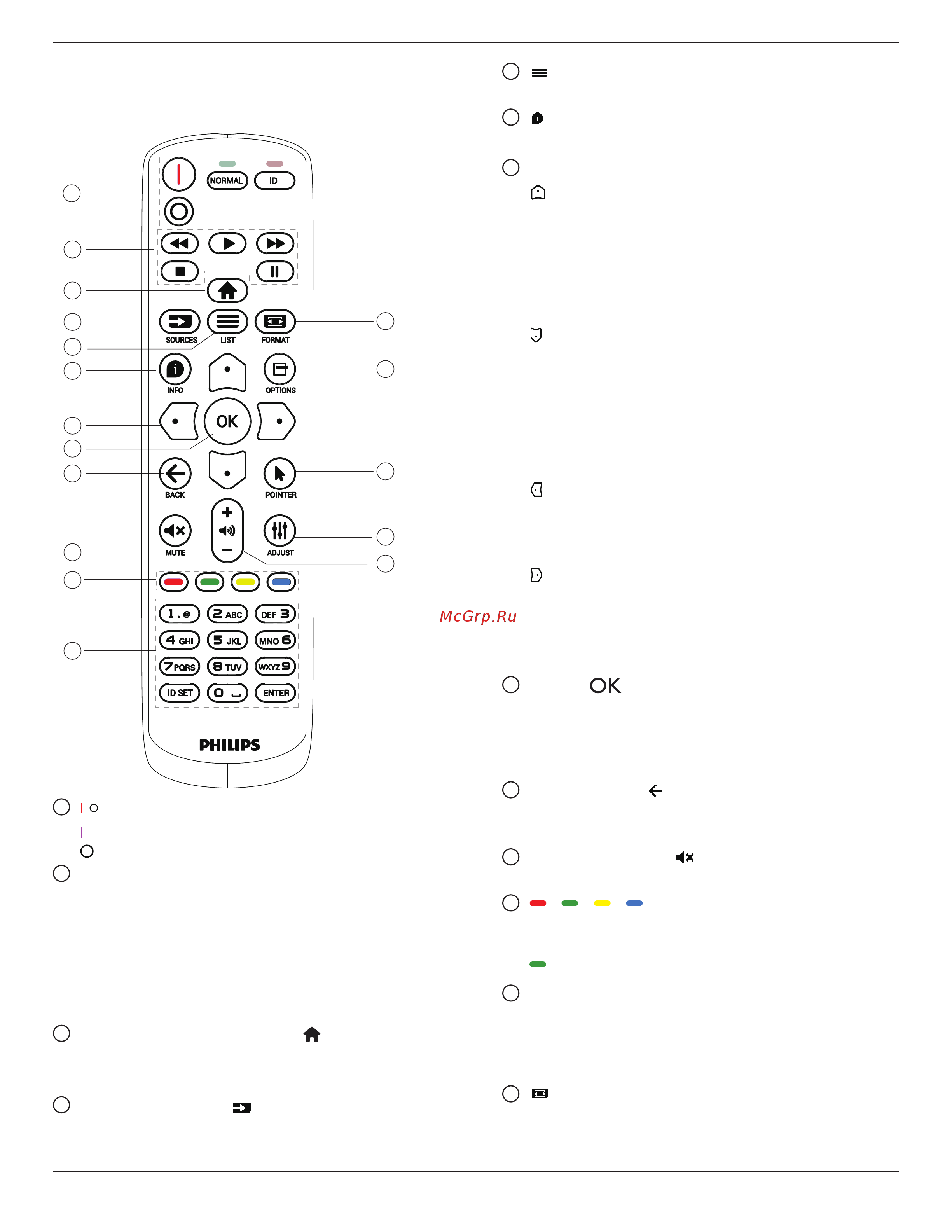 Philips 86BDL3052E/00 [20/70] Кнопка информация