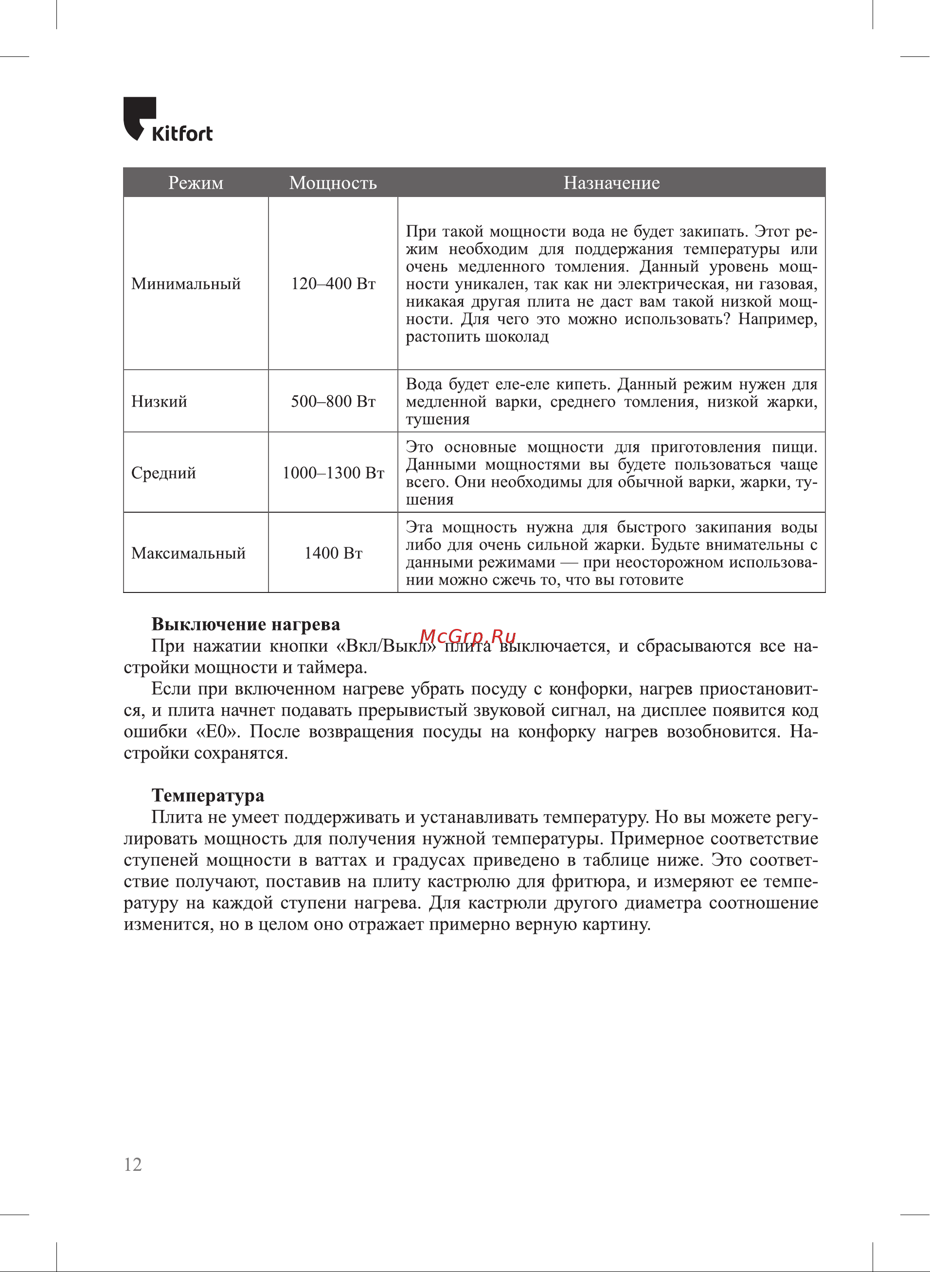 Kitfort КТ-163 Руководство по эксплуатации онлайн [12/20] 794651