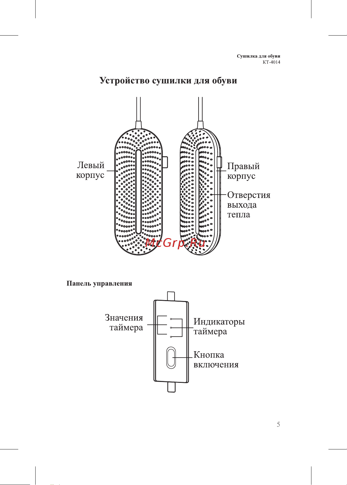 Kitfort КТ-4014 белая Руководство по эксплуатации онлайн [5/12] 794738