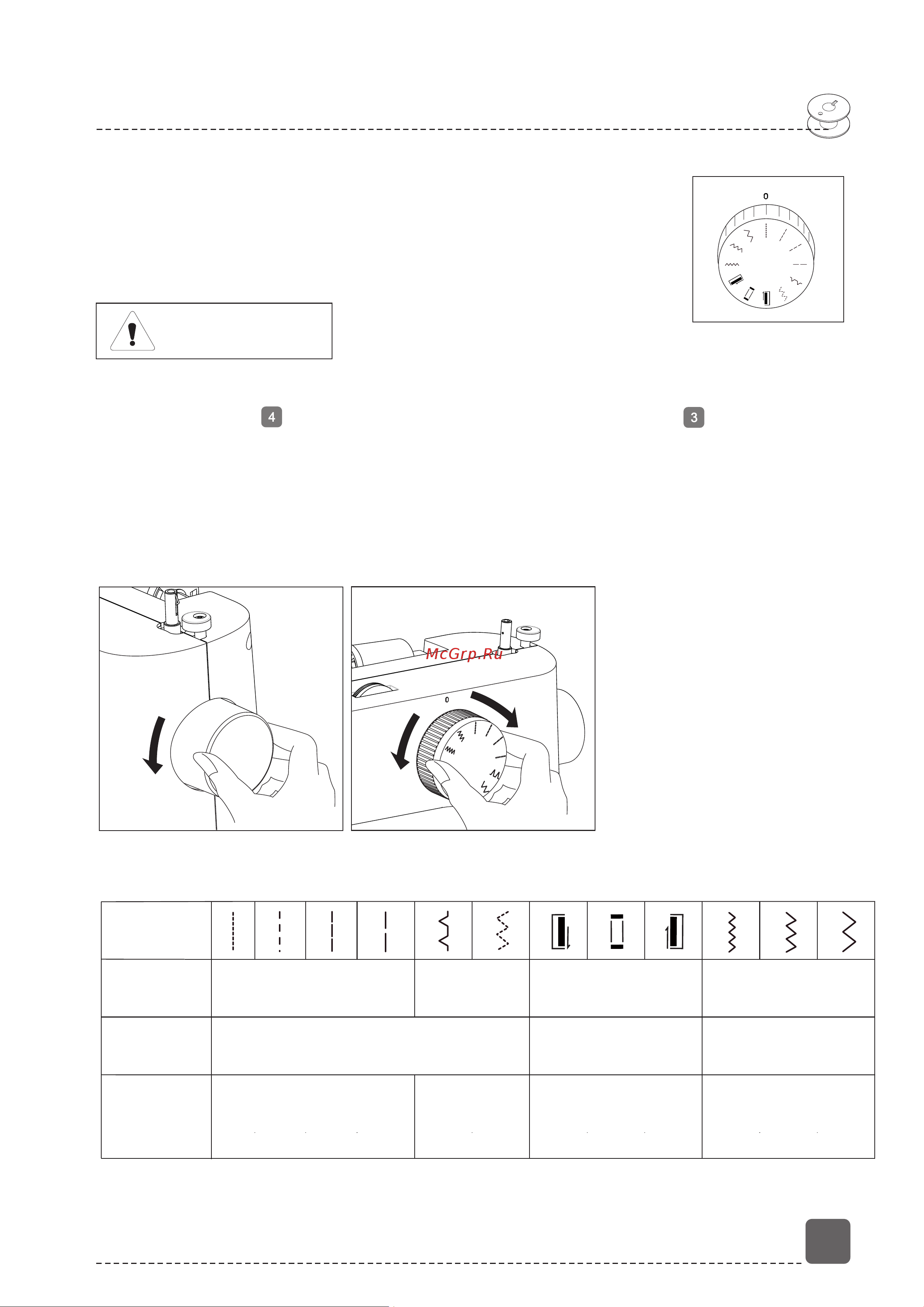 Чайка HandyStitch 33 [9/26] Р егулятор выбора строчки