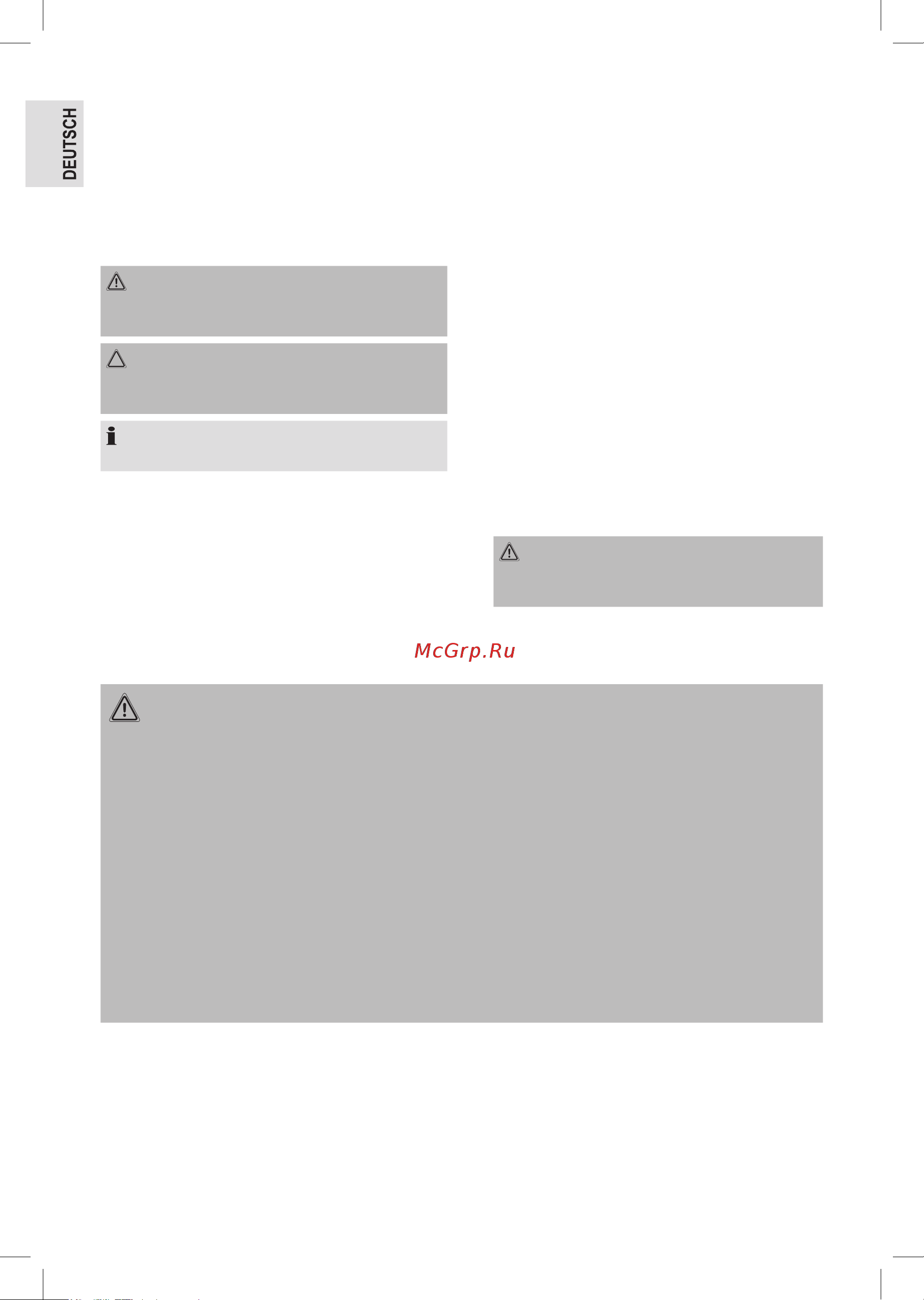 ProfiCare PC-MD 3026 A [4/58] Spezielle sicherheitshinwweise für dieses gerät