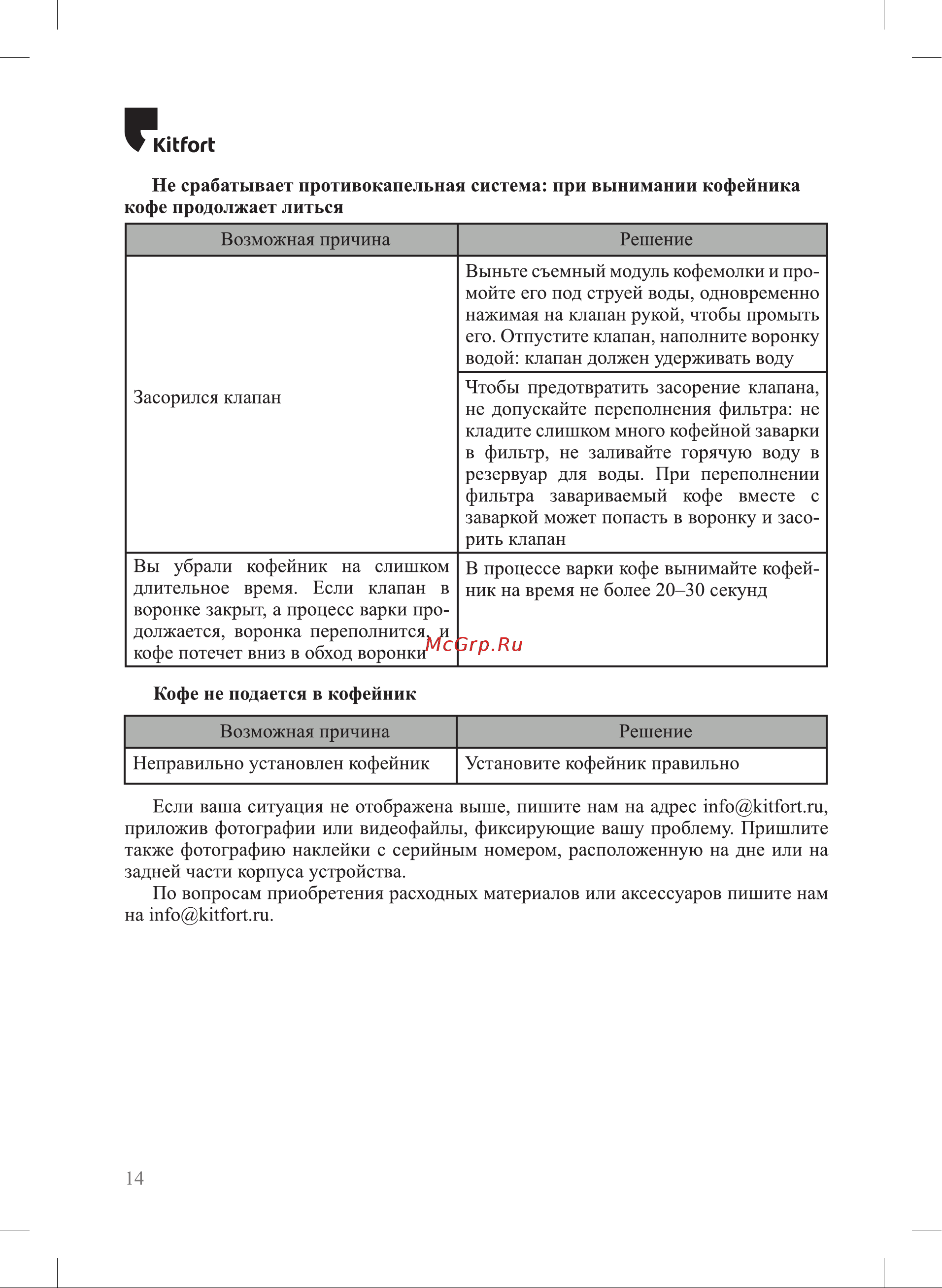 Kitfort КТ-781 Руководство по эксплуатации онлайн [14/20] 795142