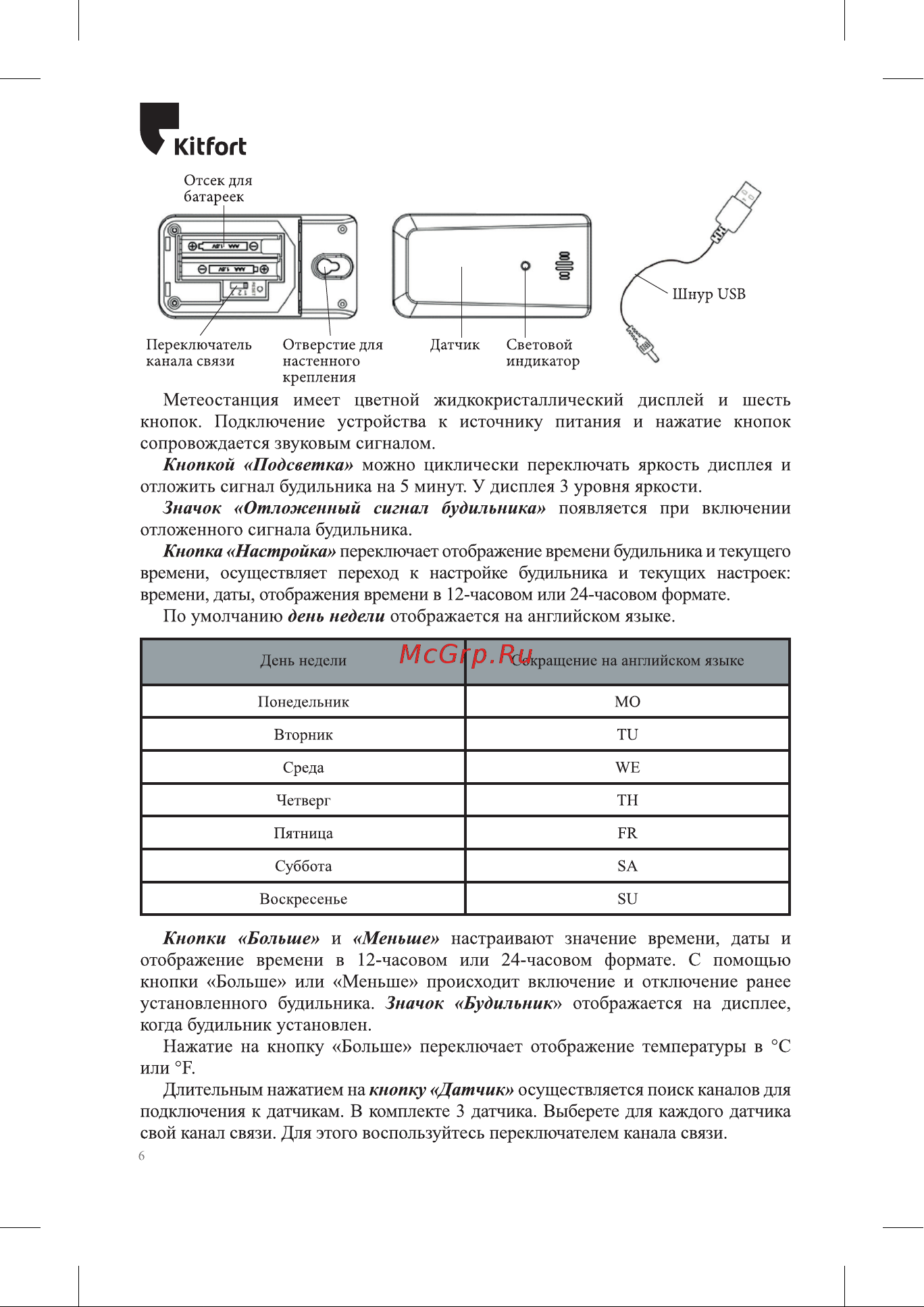 Kitfort КТ-3321 Руководство по эксплуатации онлайн [6/16] 795157