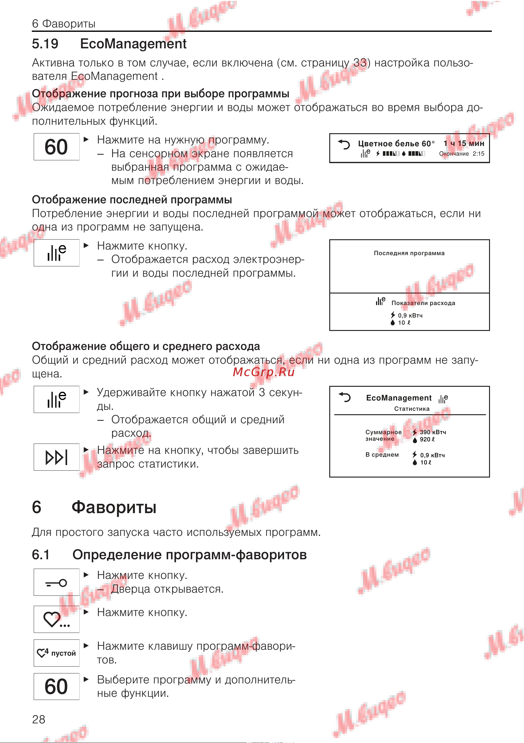 V-ZUG AdoraWash V6000 re [28/60] Фавориты