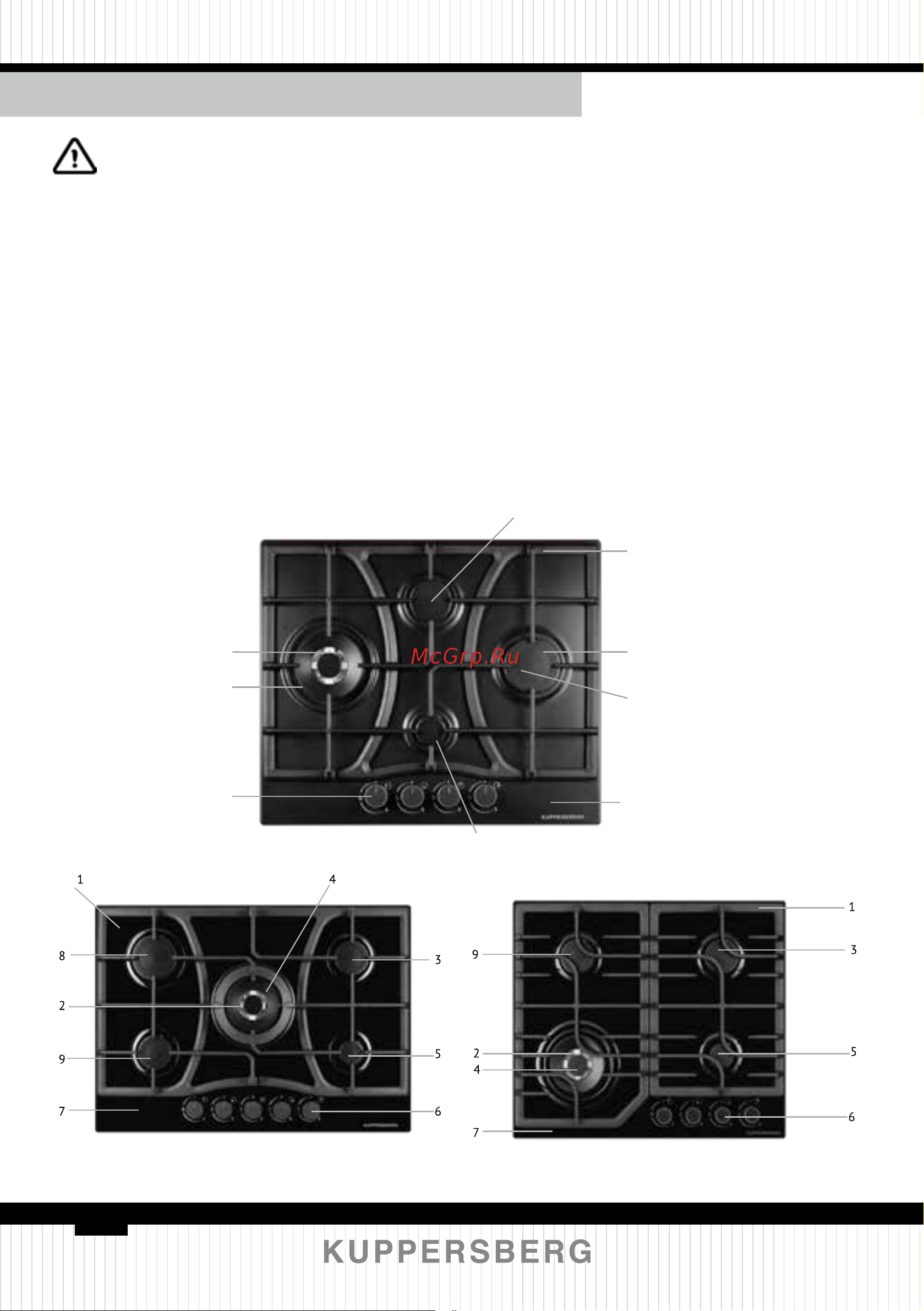 Kuppersberg FS 73 Ant [28/80] Liquefied petroleum gas or naturel gas fueled built in cooker 4 1 burner optional