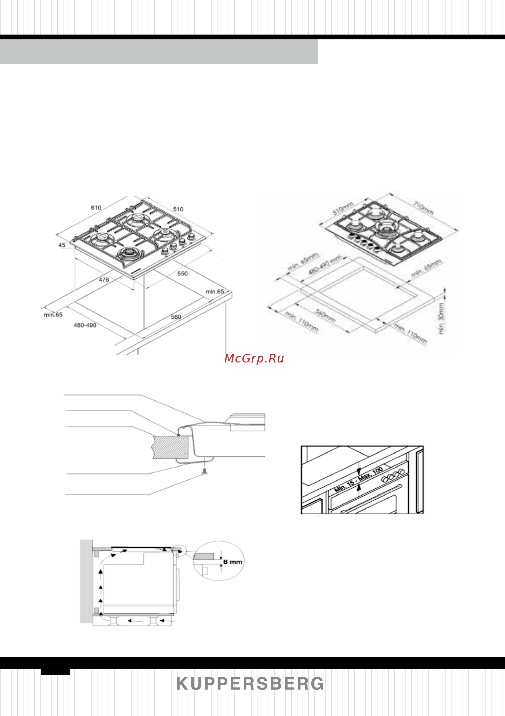 Kuppersberg FS 73 Ant [8/80] Tischkochplatteinstallation