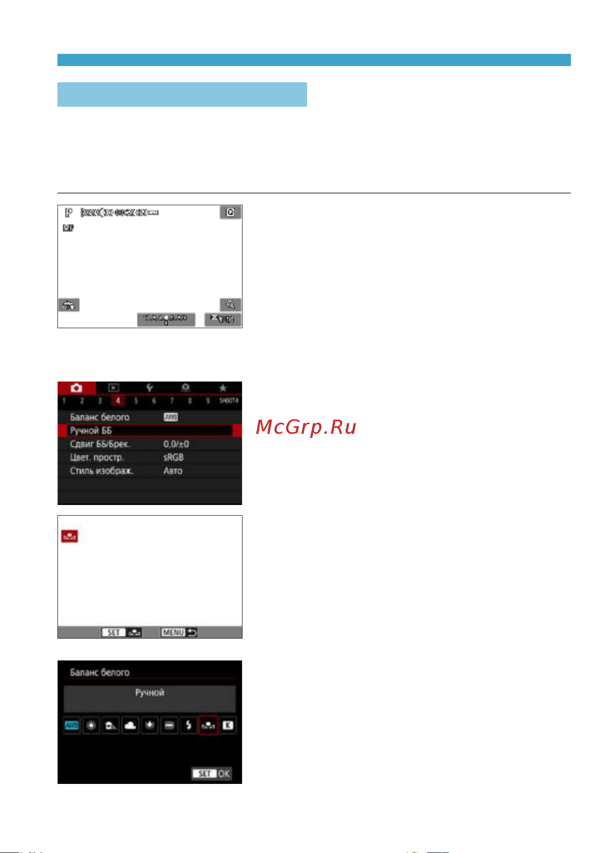 Canon EOS RP Kit RF 24-105mm F4-7.1 IS STM Bl [143/614] O ручной баланс белого