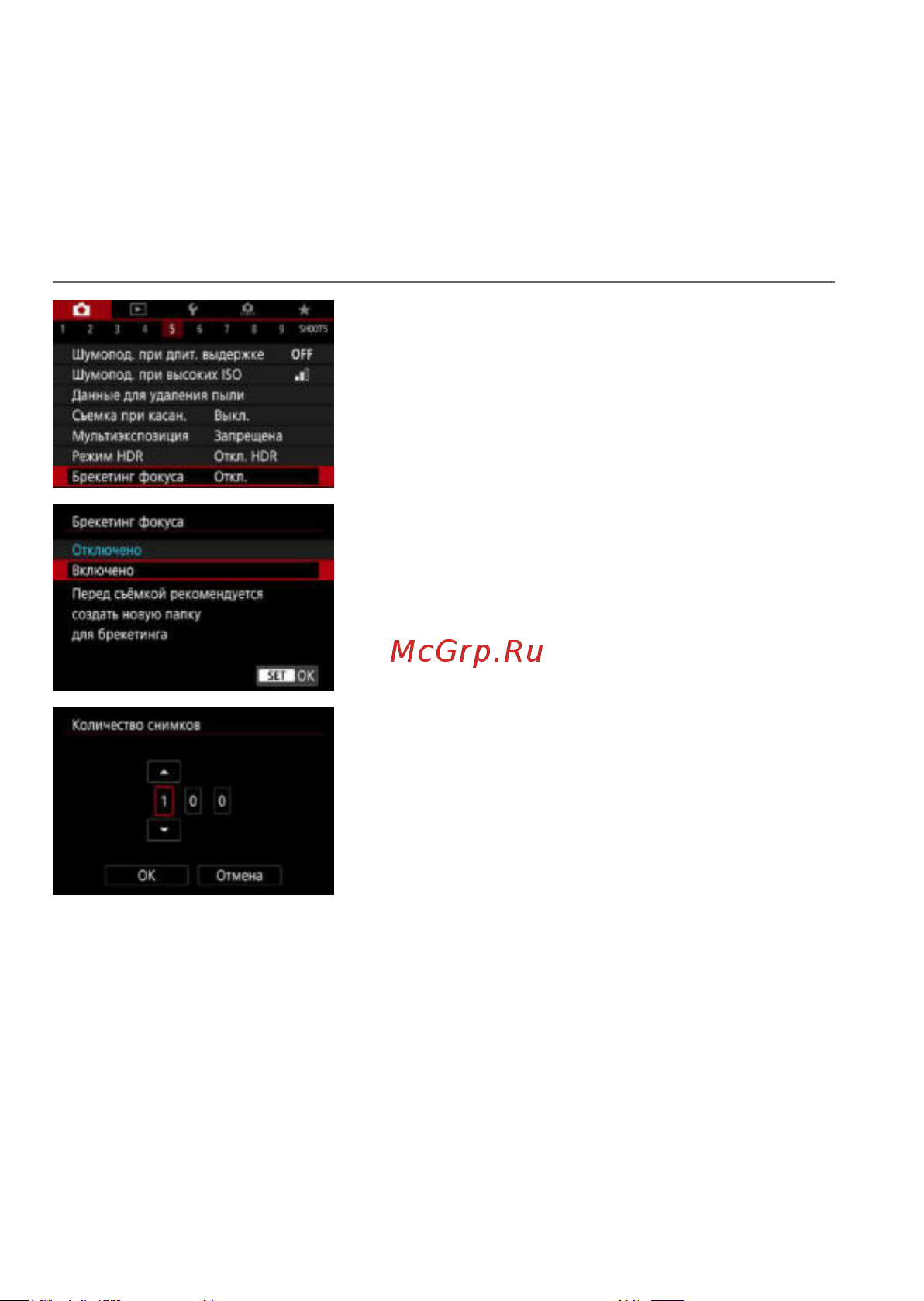 Canon EOS RP Kit RF 24-105mm F4-7.1 IS STM Bl [202/614] Брекетинг фокуса