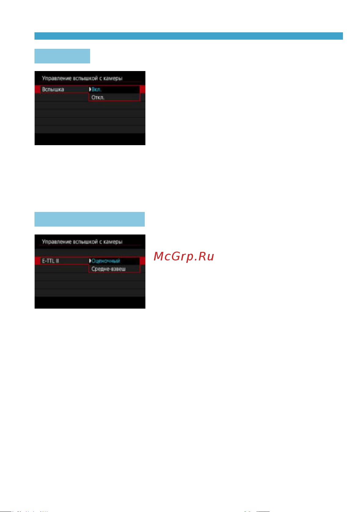 Canon EOS RP Kit RF 24-105mm F4-7.1 IS STM Bl [223/614] Вспышка