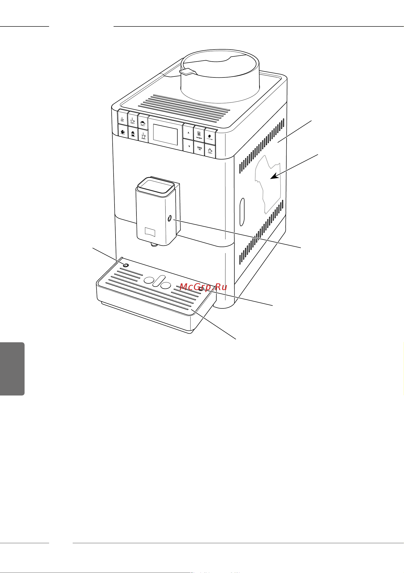 Melitta Caffeo F 531-101 Passione Onetouch [242/284] Мал 2 прилад вигляд справа спереду