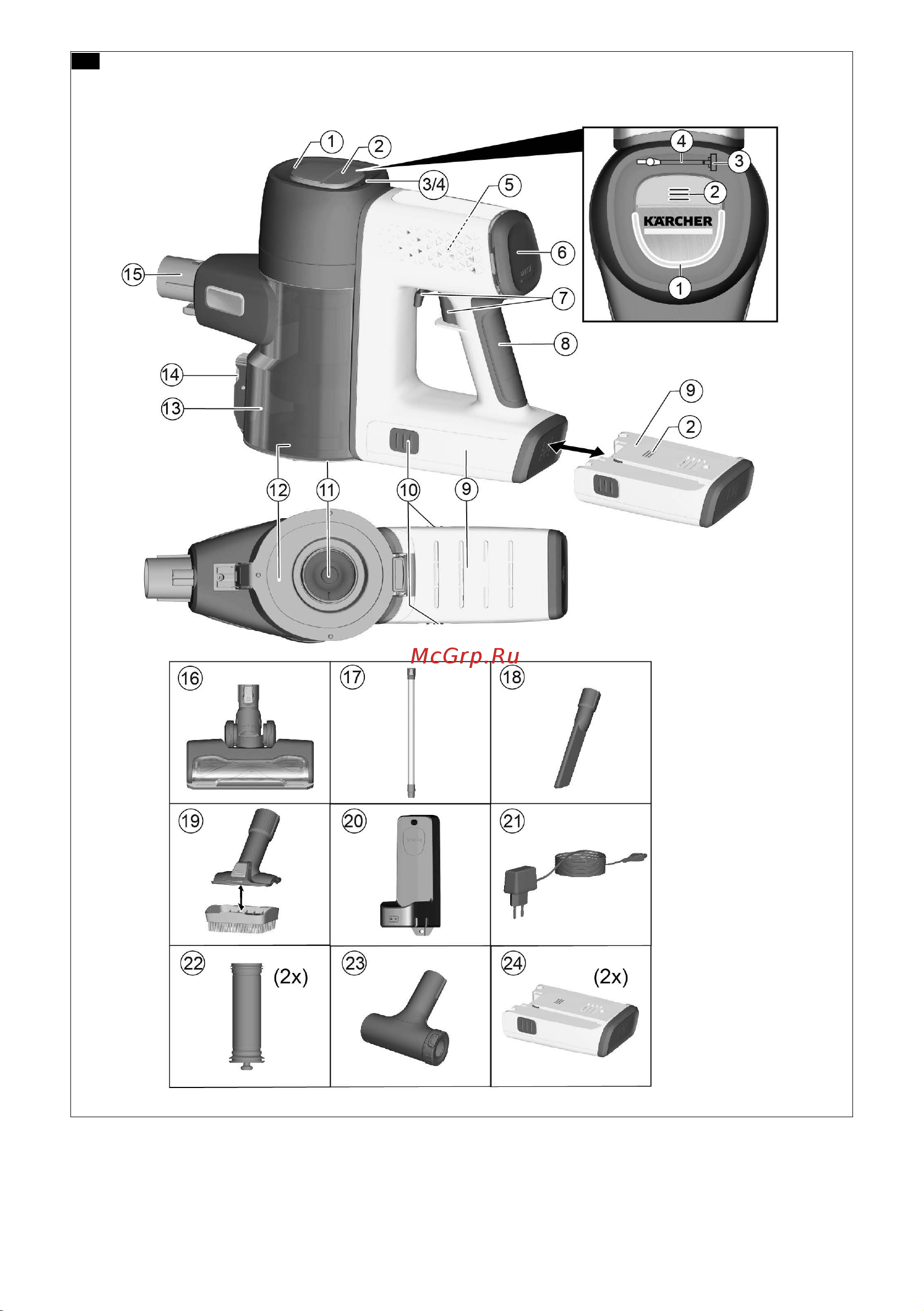 Karcher VC 6 Cordless ourFamily *EU Руководство по эксплуатации онлайн [2/164] 795505