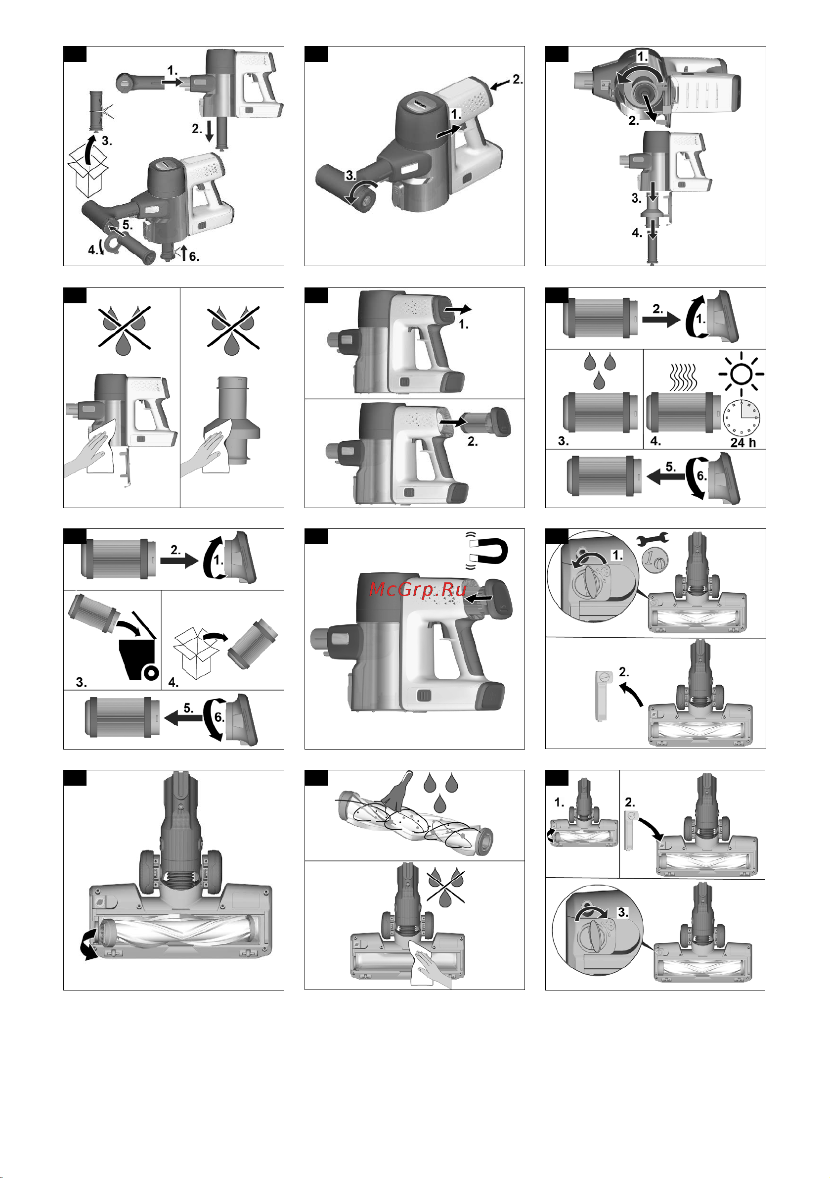Karcher VC 6 Cordless Premium our Family 1.198-680.0 Руководство по эксплуатации онлайн [4/164] 837099