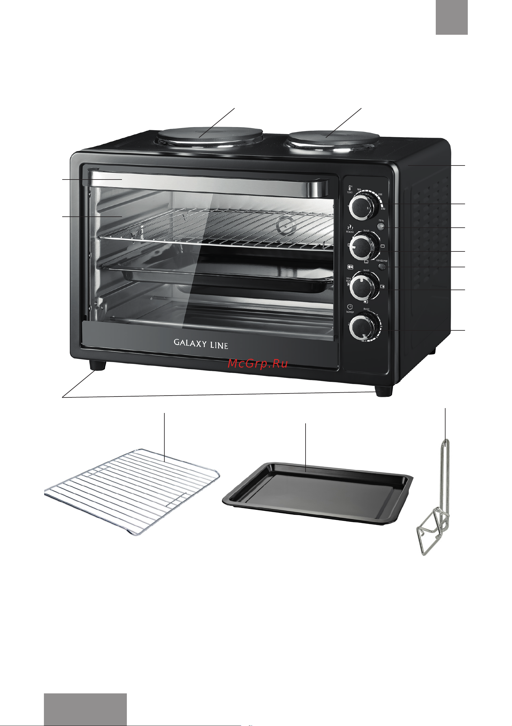 Galaxy LINE GL2605 [8/26] Функциональные элементы электроприбора