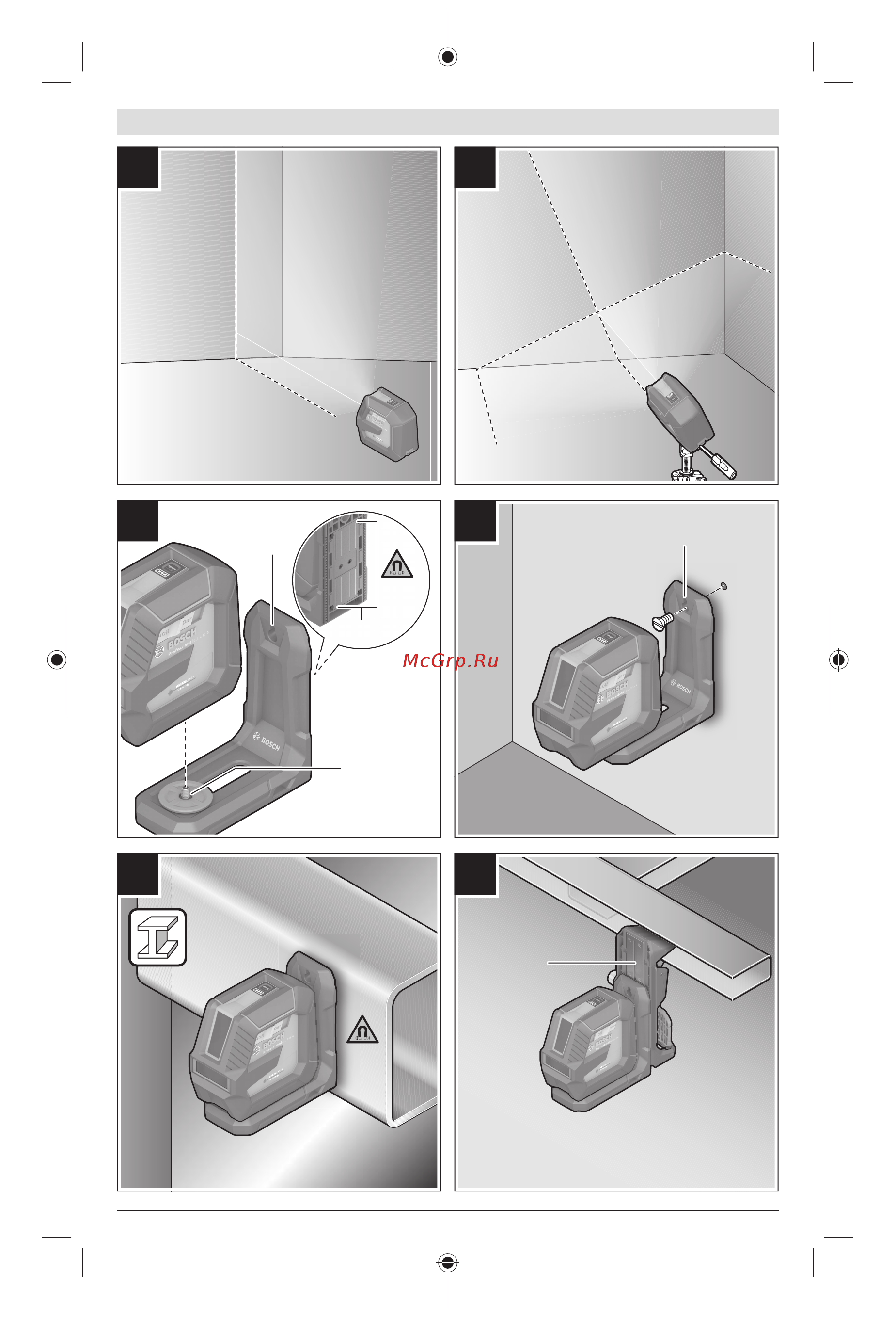 Bosch GLL 2-15 G LB 10 Руководство по эксплуатации онлайн [4/235] 795639
