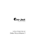 Pro-Ject Debut RecordMaster II Wood OM5e 467884 Руководство по эксплуатации