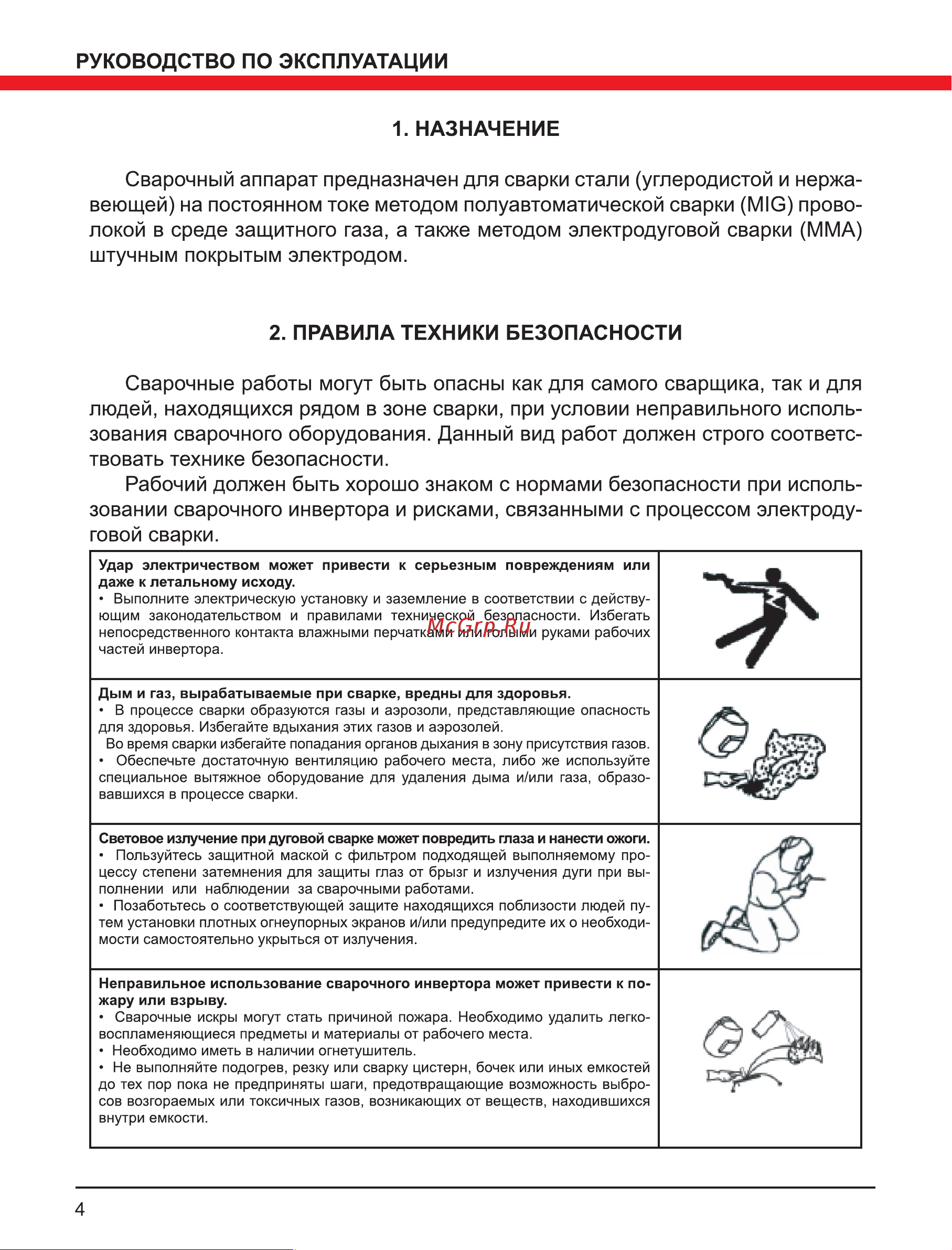 Elitech ИС 220ПН (E1703.004.00) Руководство по эксплуатации онлайн [4/20] 795738