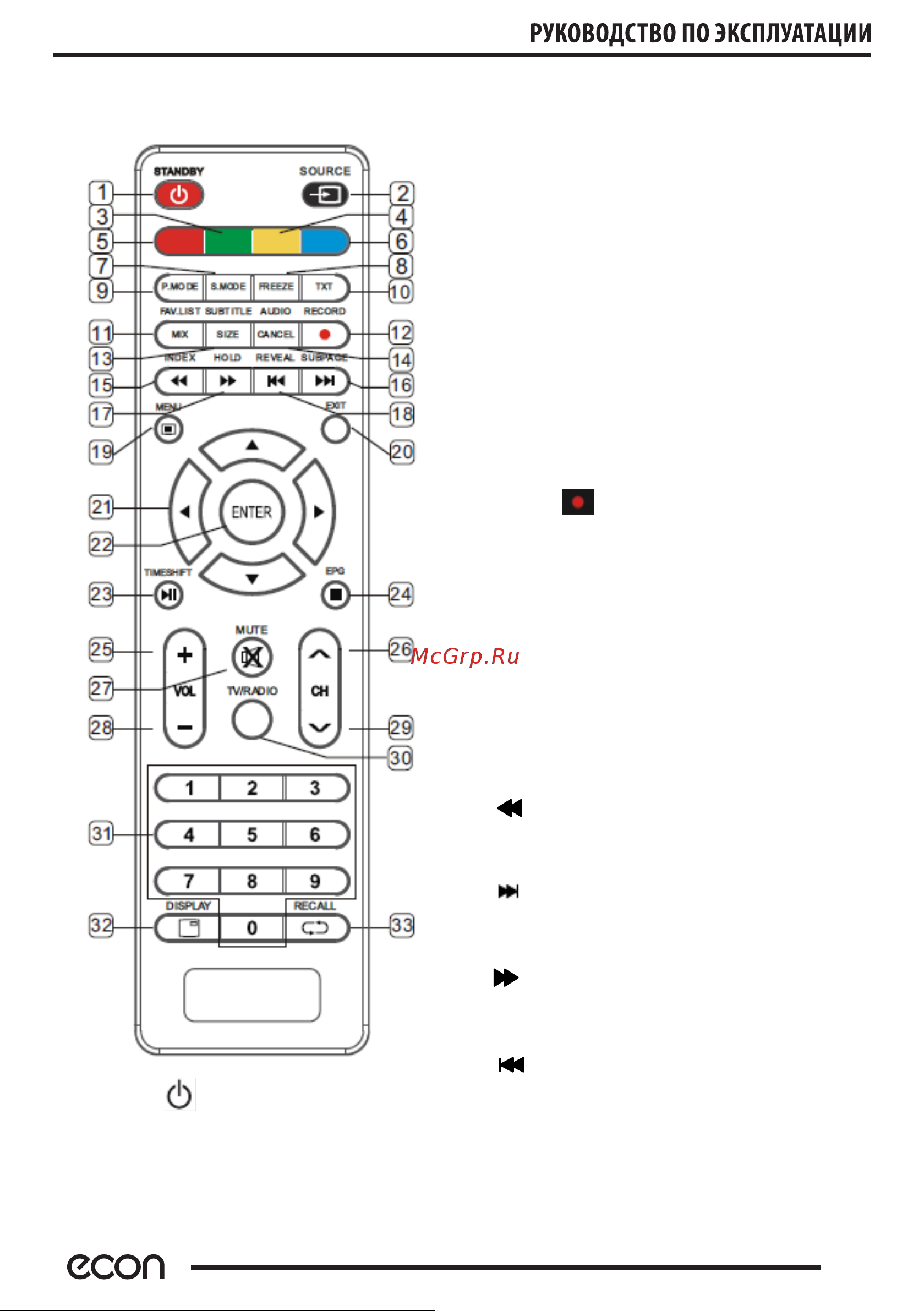 ECON EX-24HS003B Руководство по эксплуатации онлайн [9/22] 796088