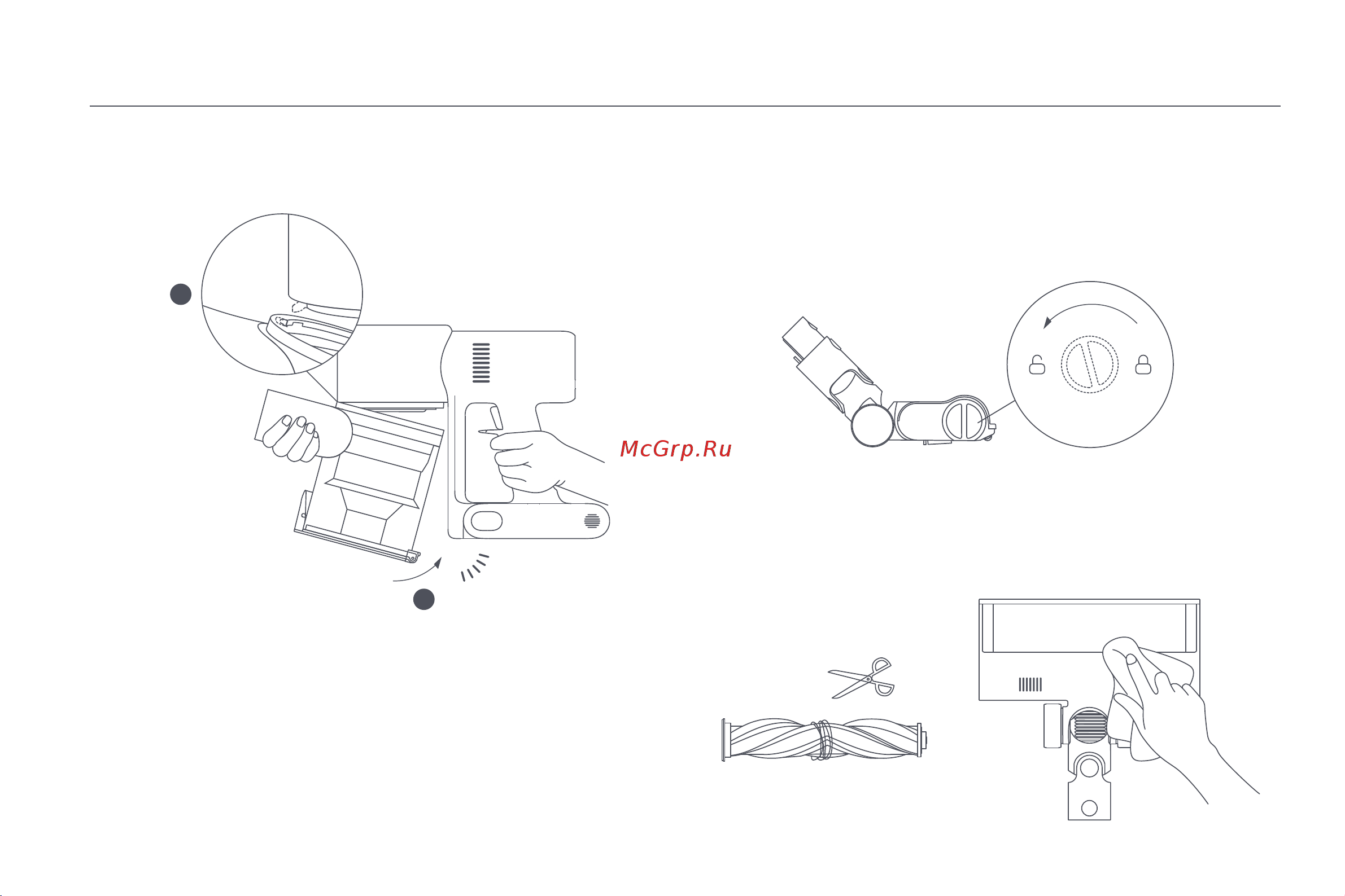 Xiaomi Vacuum Cleaner G9 Plus EU [139/205] Чистка турбо щетки с валиком