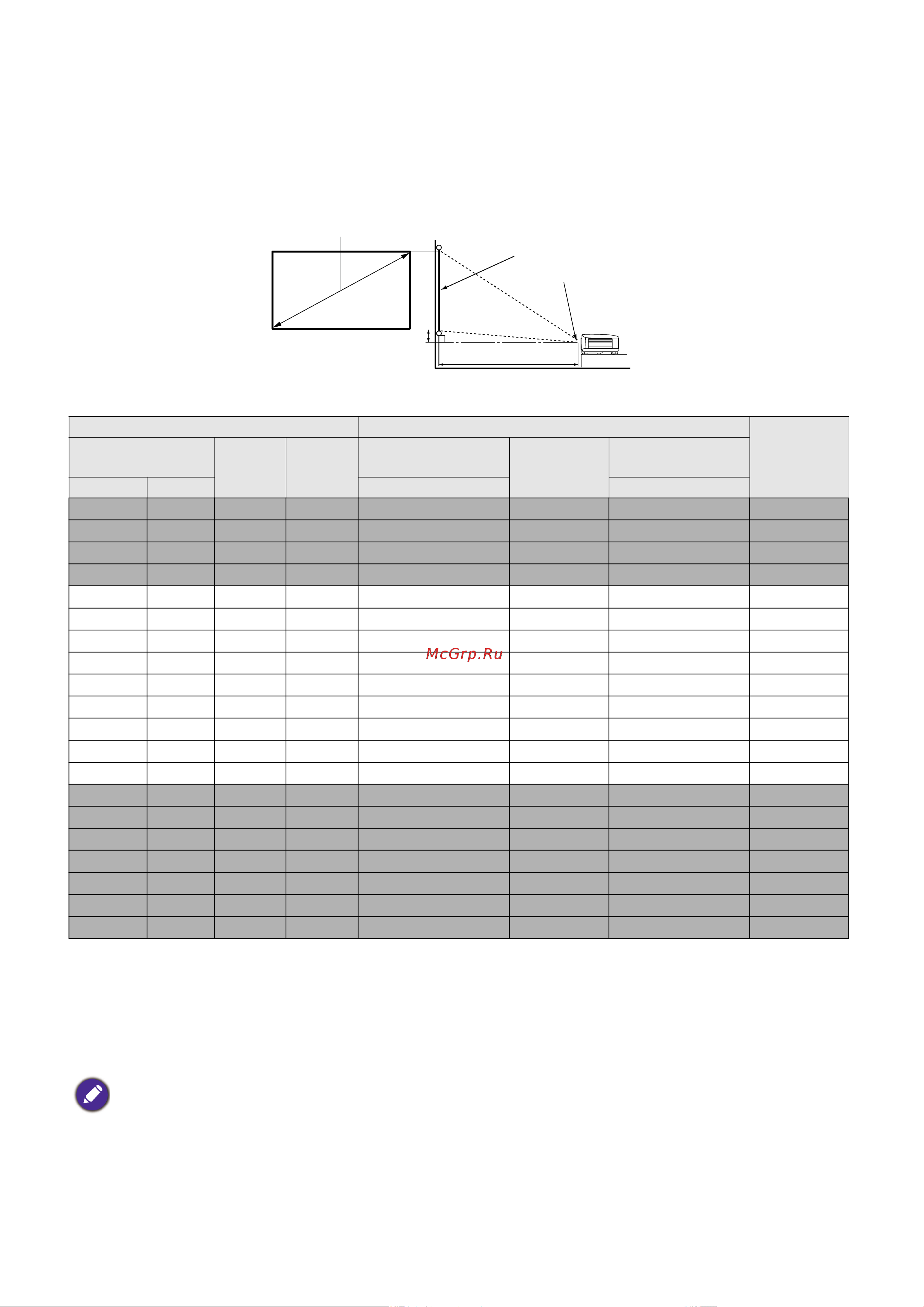 Benq TH575 [13/52] Выбор размера проецируемого изображения
