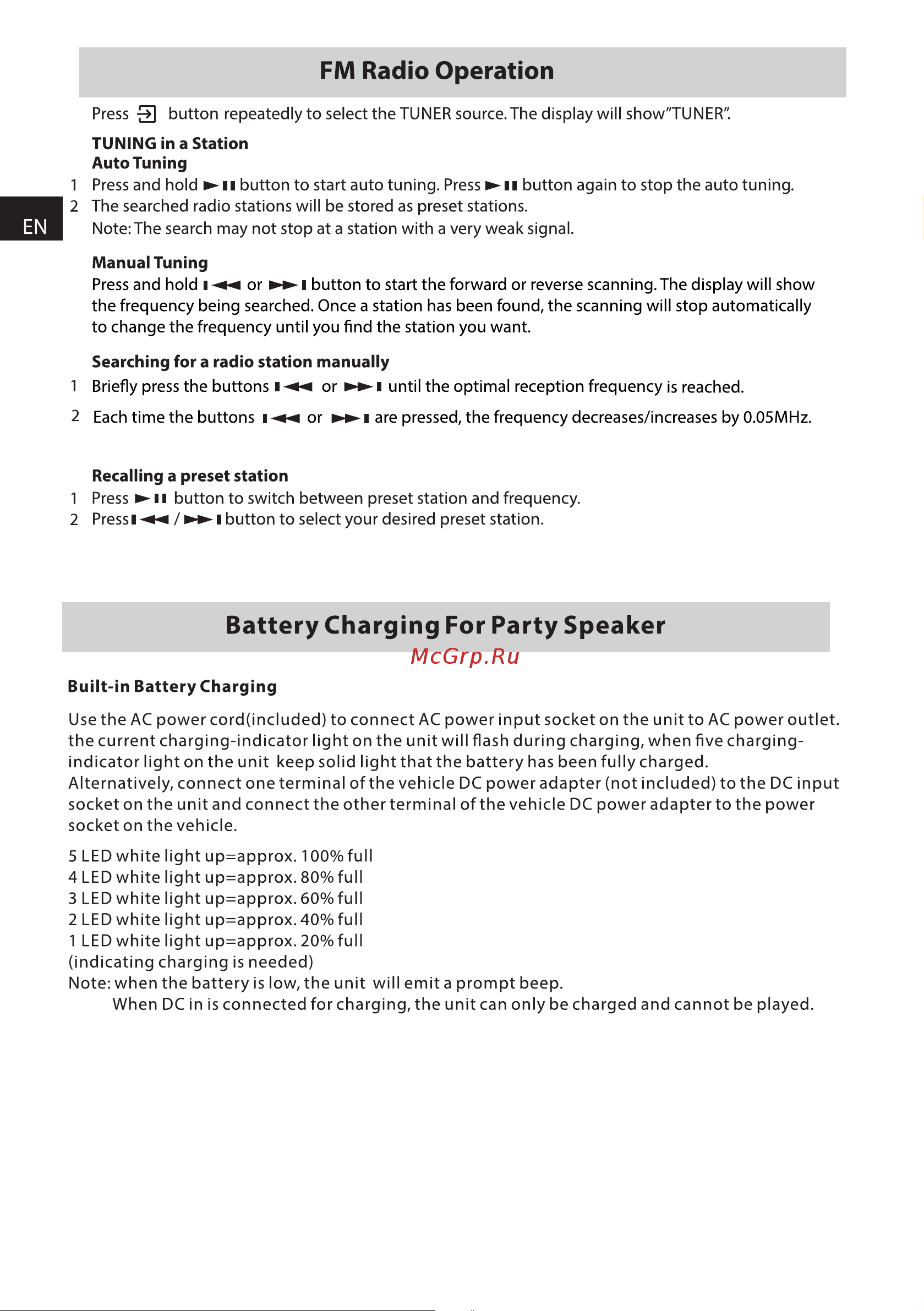 Hisense Party Rocker One Руководство по эксплуатации онлайн [16/40] 796207