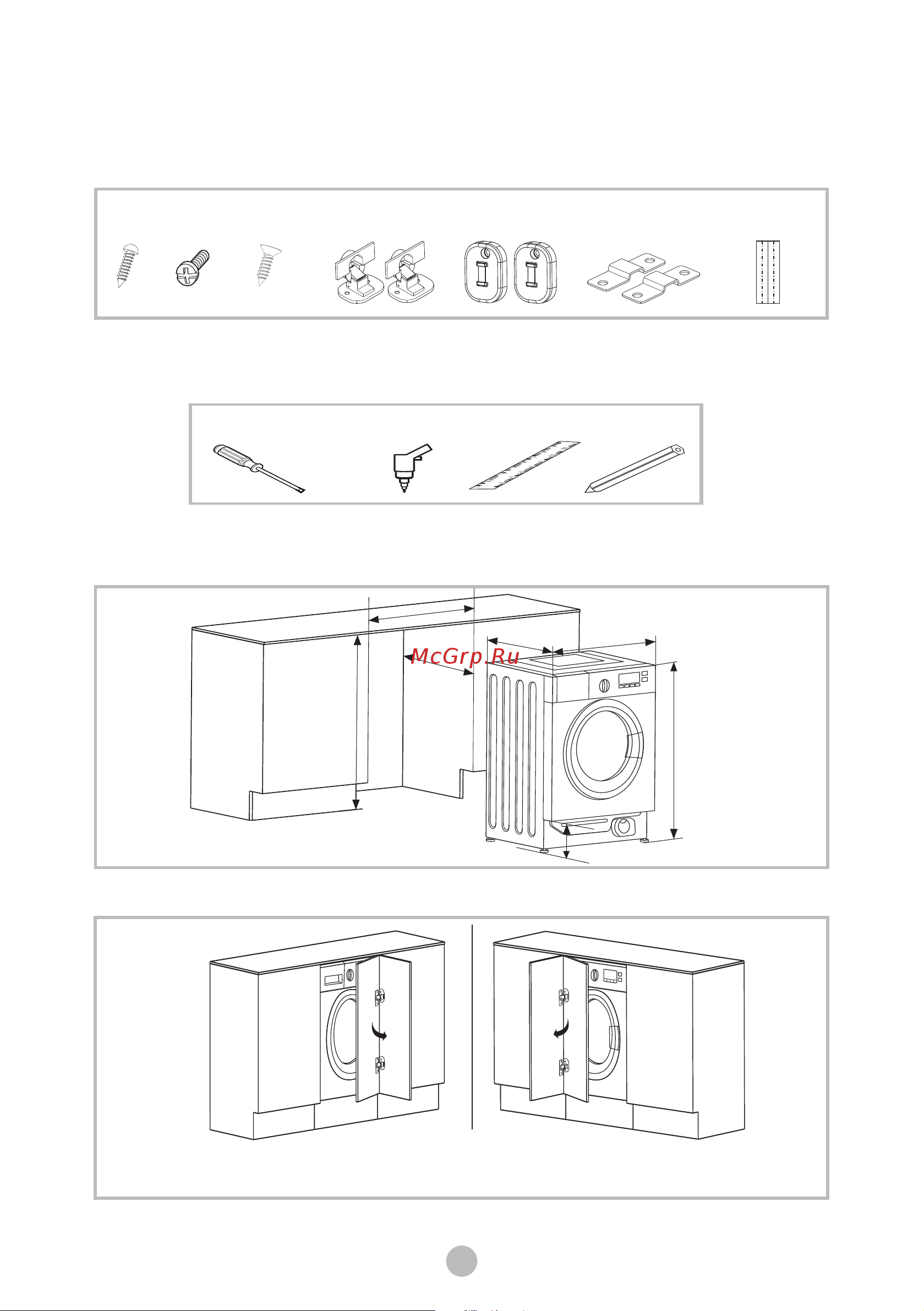 Midea MFG10W60/W-RU [24/29] Инструкция по встройке