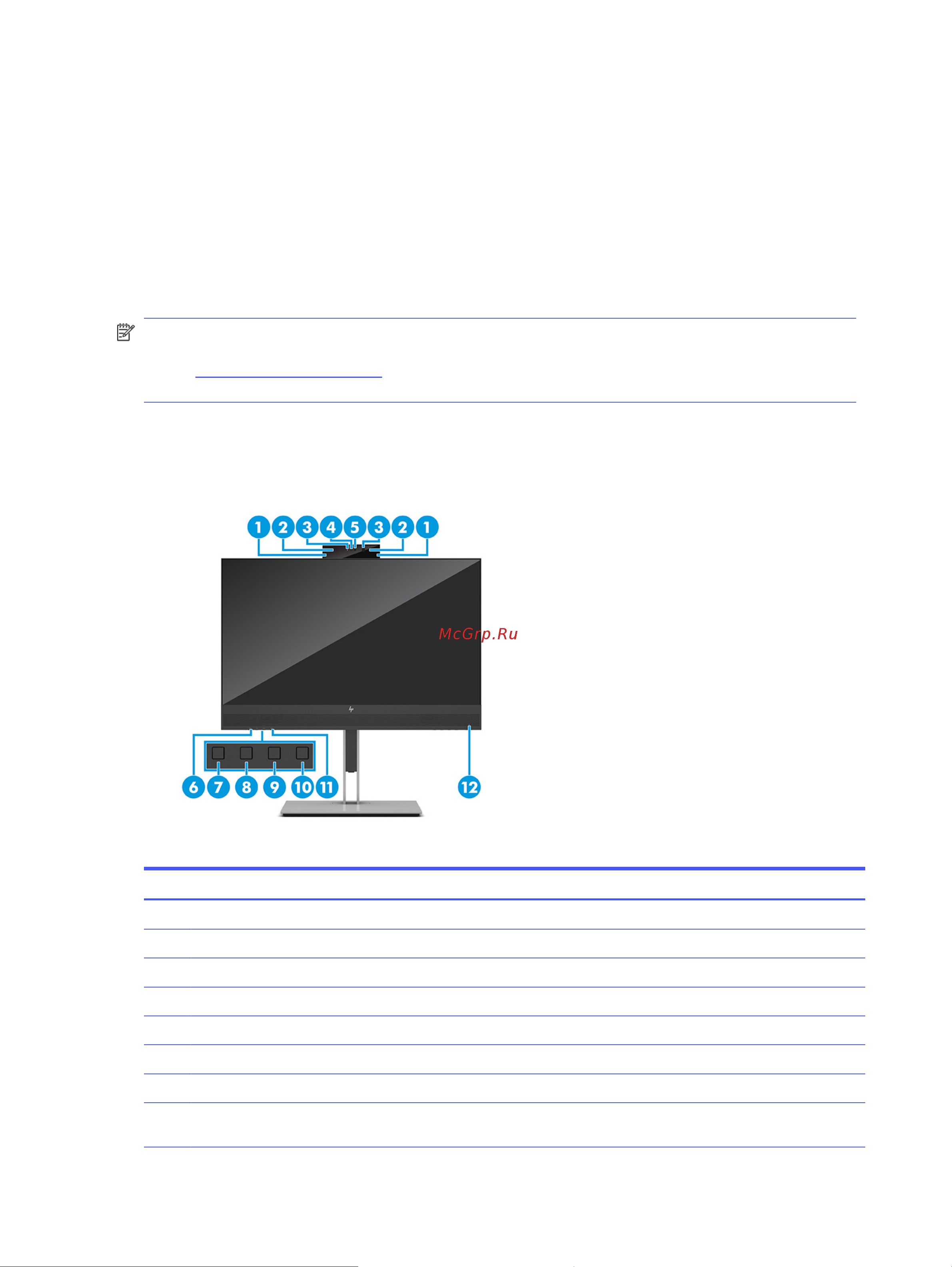 HP E24mv 169L0AA [9/45] Компоненты на передней стороне