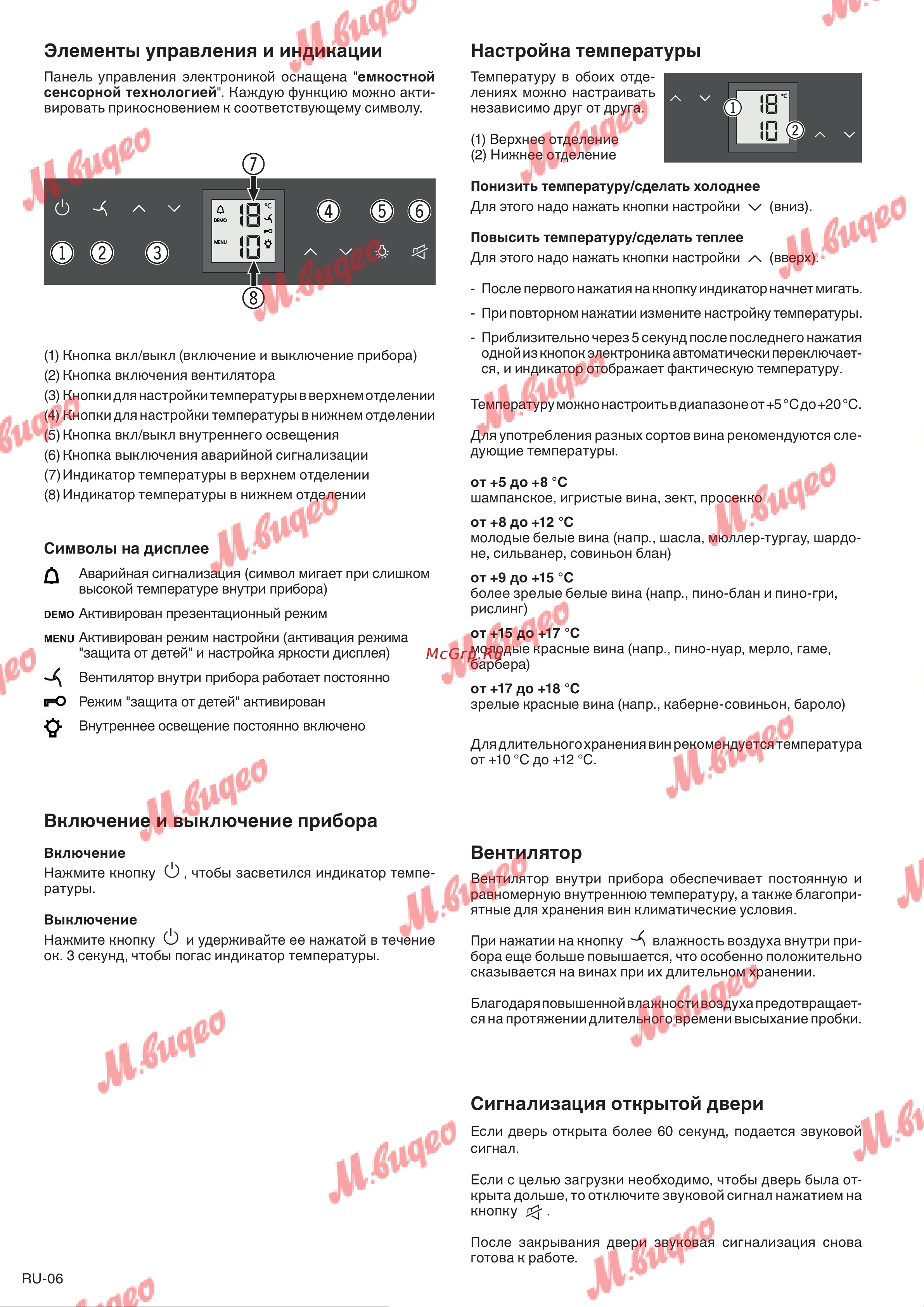 V-ZUG WineCooler V6000 черное стекло [6/12] Вентилятор