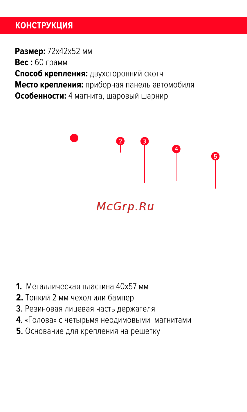 Comodata Vent M1 grey Руководство по эксплуатации онлайн [2/4] 796541