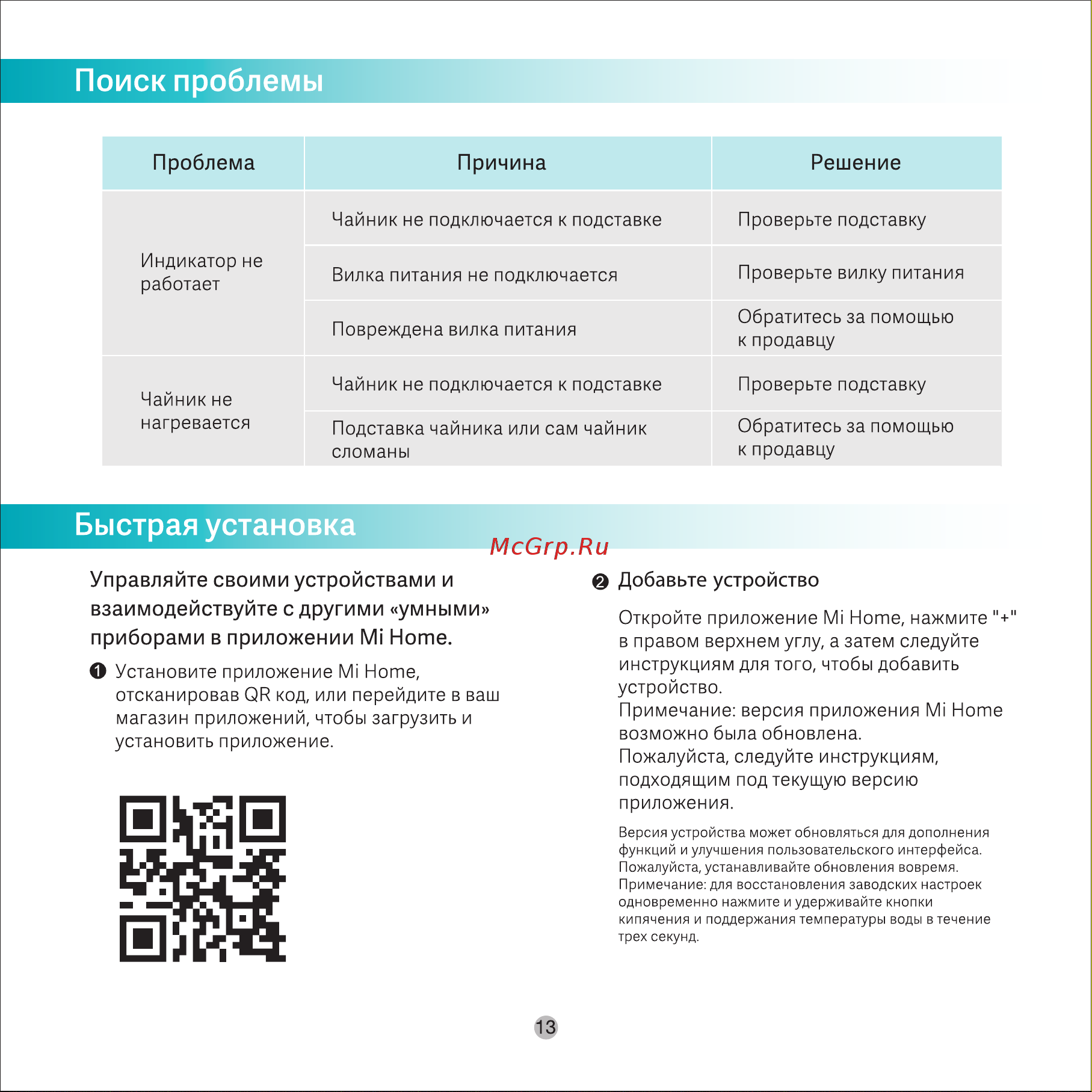 Viomi V-SK152D Руководство по эксплуатации онлайн [14/16] 796619