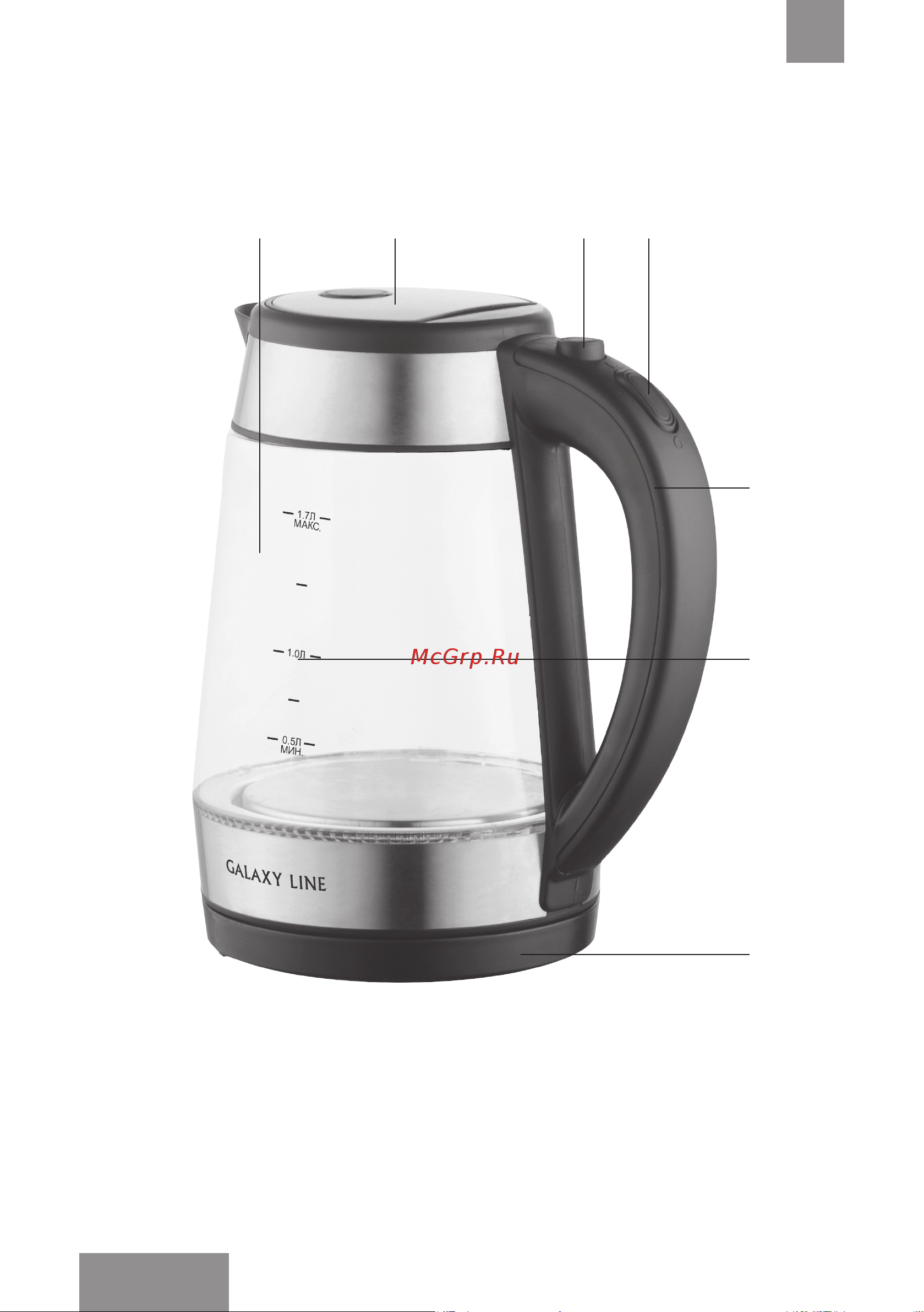 Galaxy LINE GL0558 [16/21] Электр құралының атқарымдық элементтері