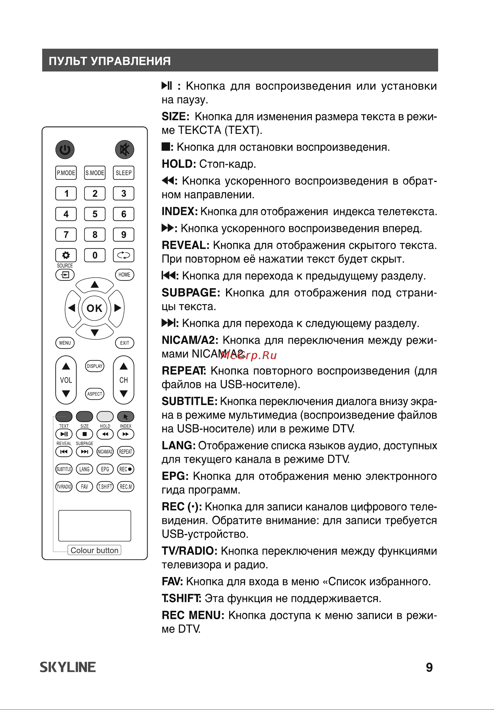 Skyline 55U7510 Руководство по эксплуатации онлайн [9/25] 796686