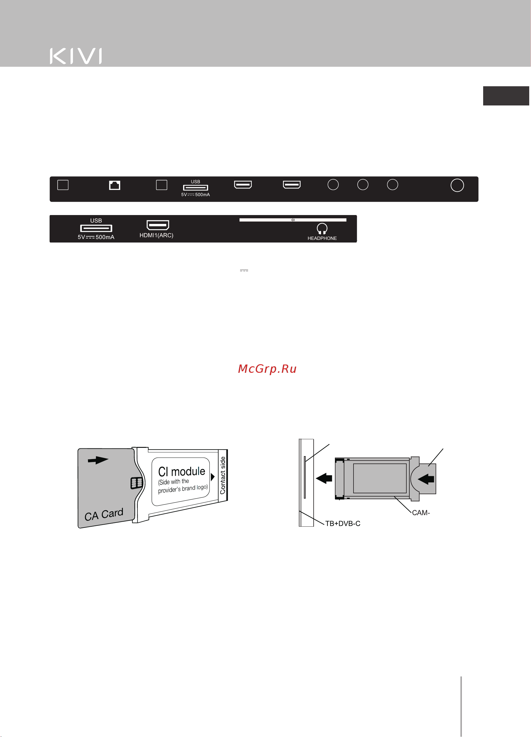 KIVI 24H740LB [13/97] Connection ports