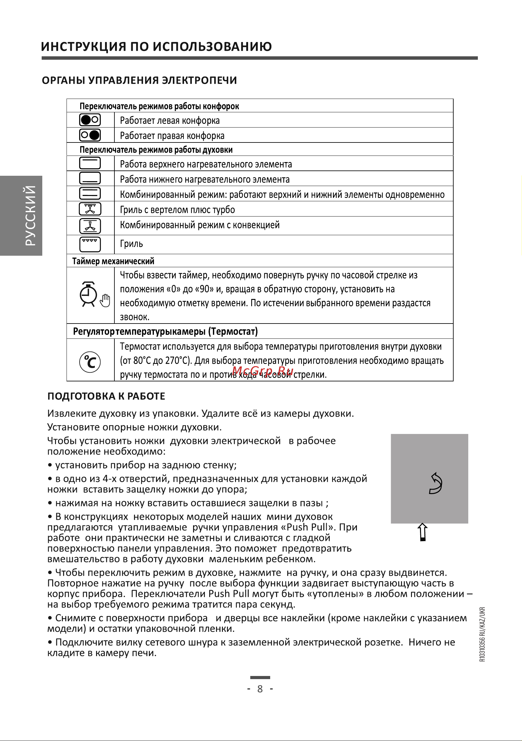 Artel AMD 3618 E серая Руководство по эксплуатации онлайн [8/28] 796720
