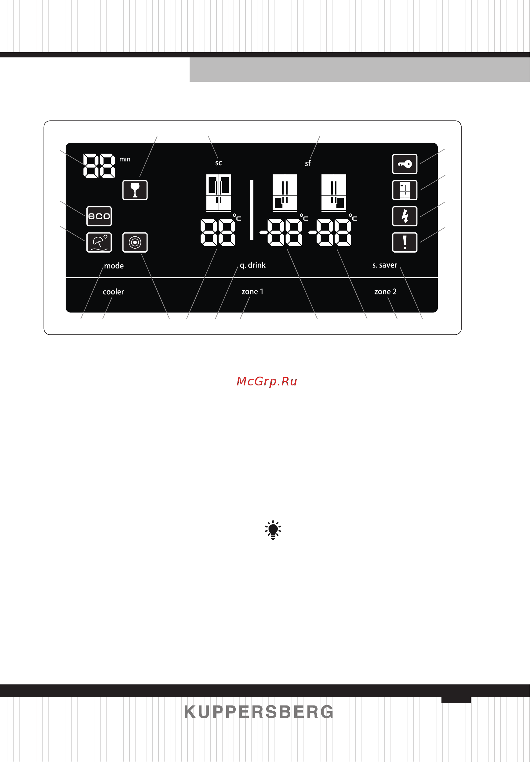 Kuppersberg NMFV 18591 BE [9/80] Display und bedienfeld