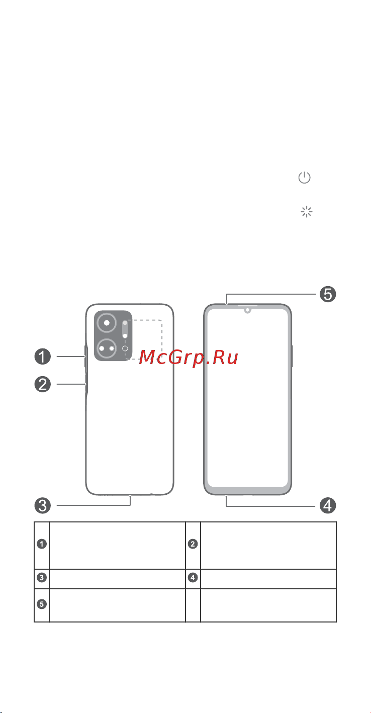 Honor X7A 4/128GB 5109AMLU Titanium Silver [17/37] Чтобы включить устройство нажмите и удерживайте кнопку питания пока не включится экран устройства чтобы выключить устройство нажмите и удерживайте кнопку питания затем нажмите чтобы перезагрузить устройство нажмите и удерживайте кнопку питания затем нажмите нажмите одновременно кнопку питания и кнопку уменьшения громкости и удерживайте их минимум 10 секунд чтобы принудительно перезагрузить устройство